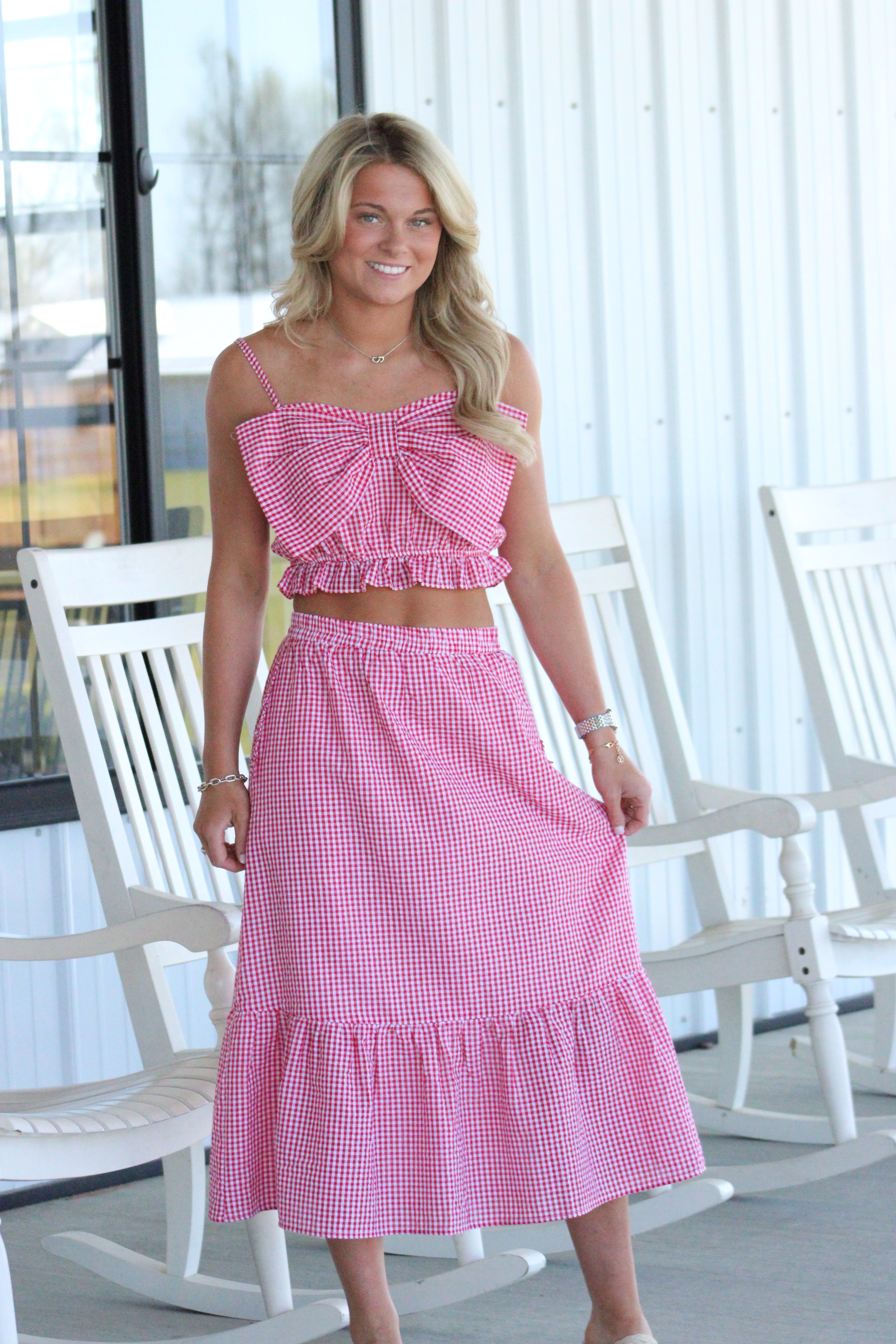 As It Was Set - Red Gingham