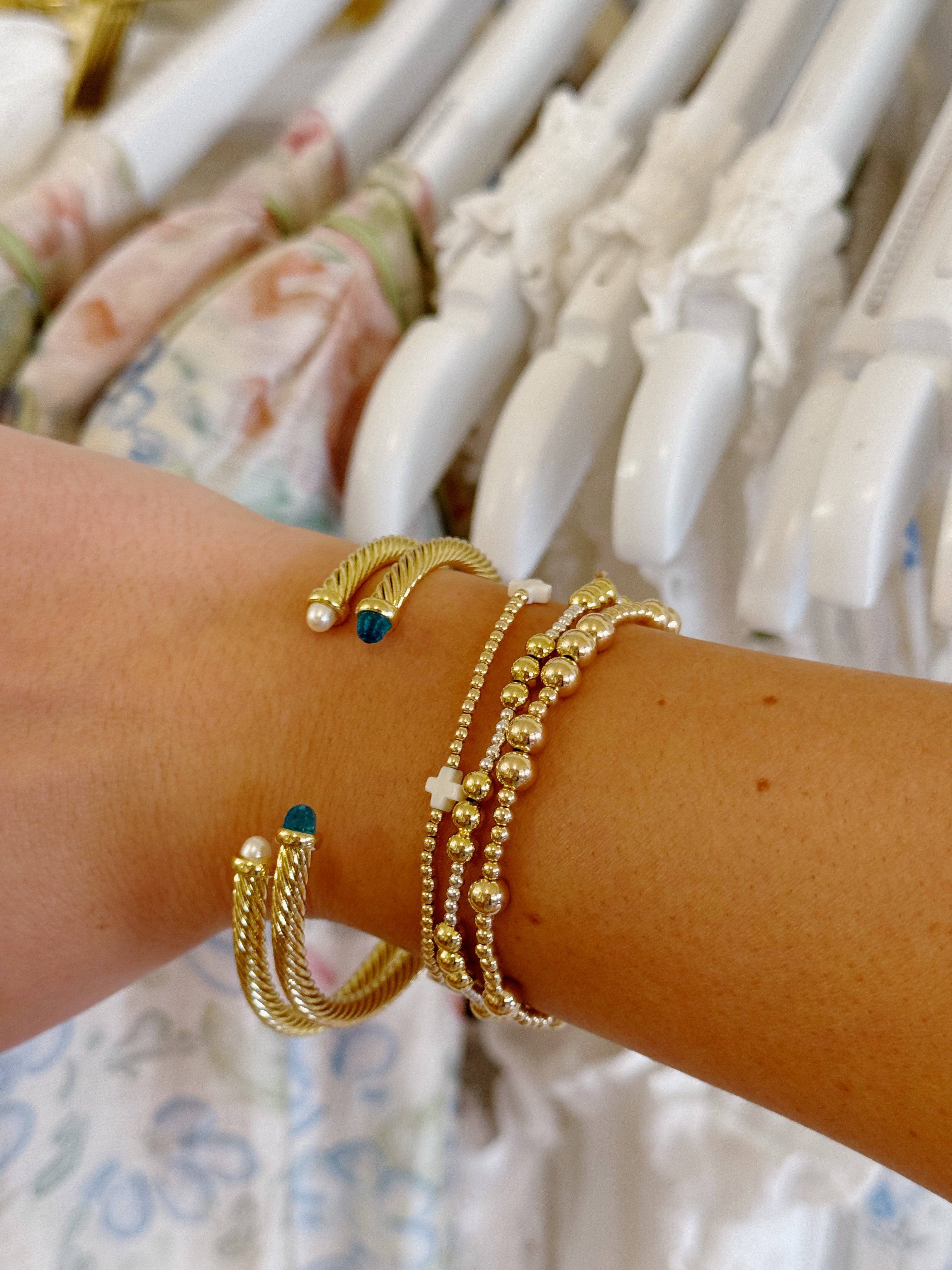 Dainty Stella Bracelet - Gold & Blue