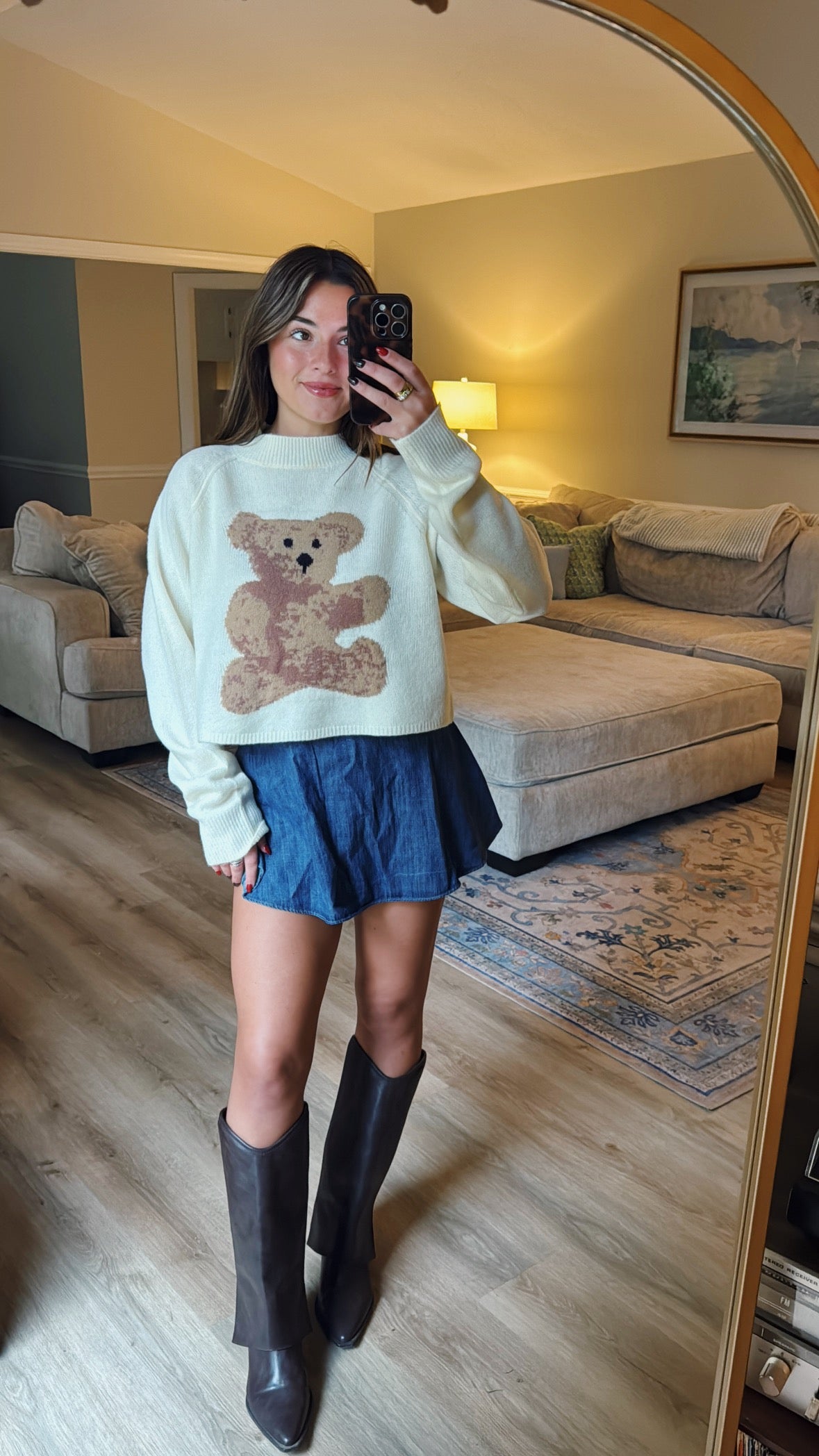 Teddy Cozy Mock Neckline Sweater - Ivory