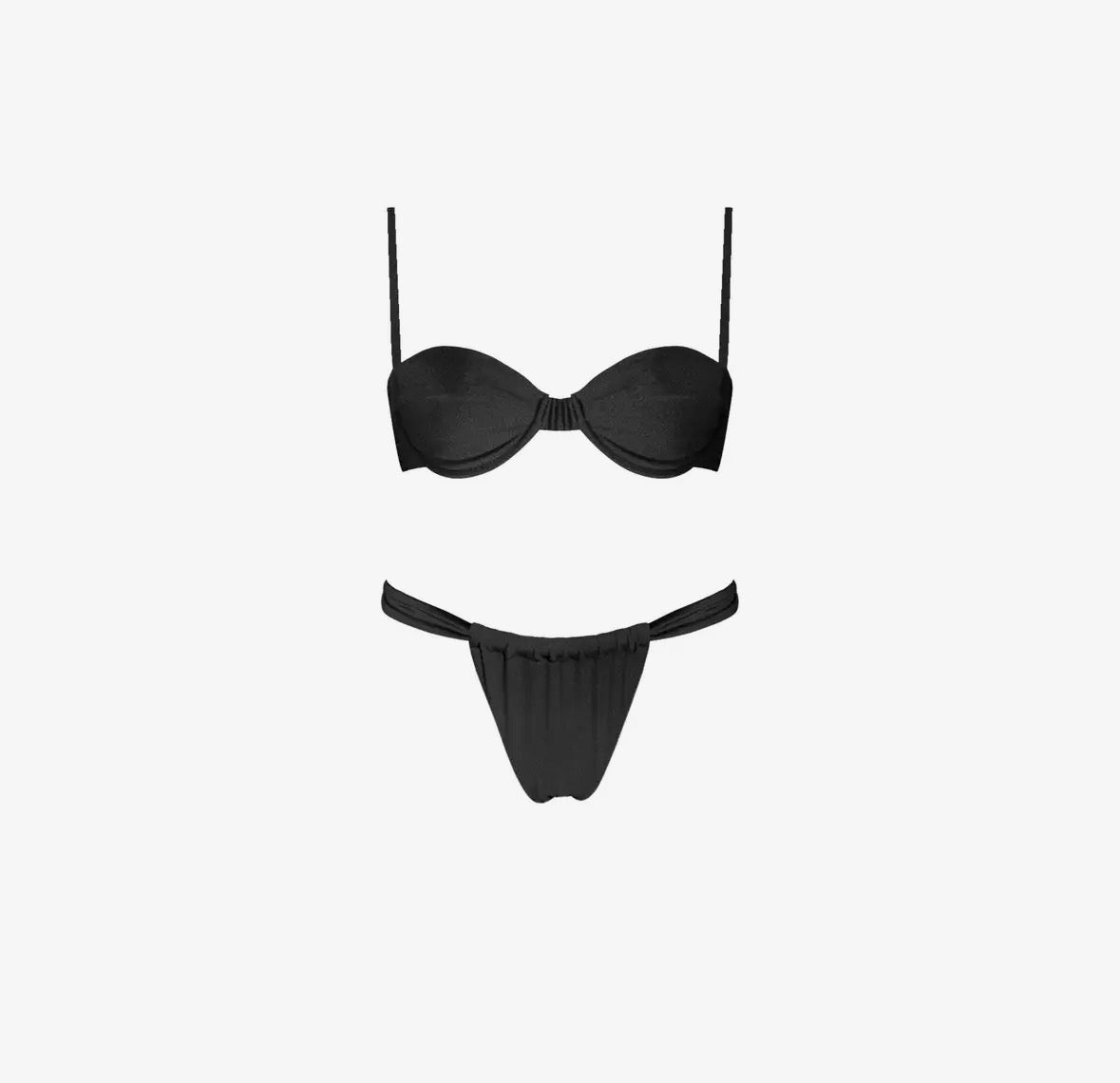 Midnight Dip Bikini Set - Black