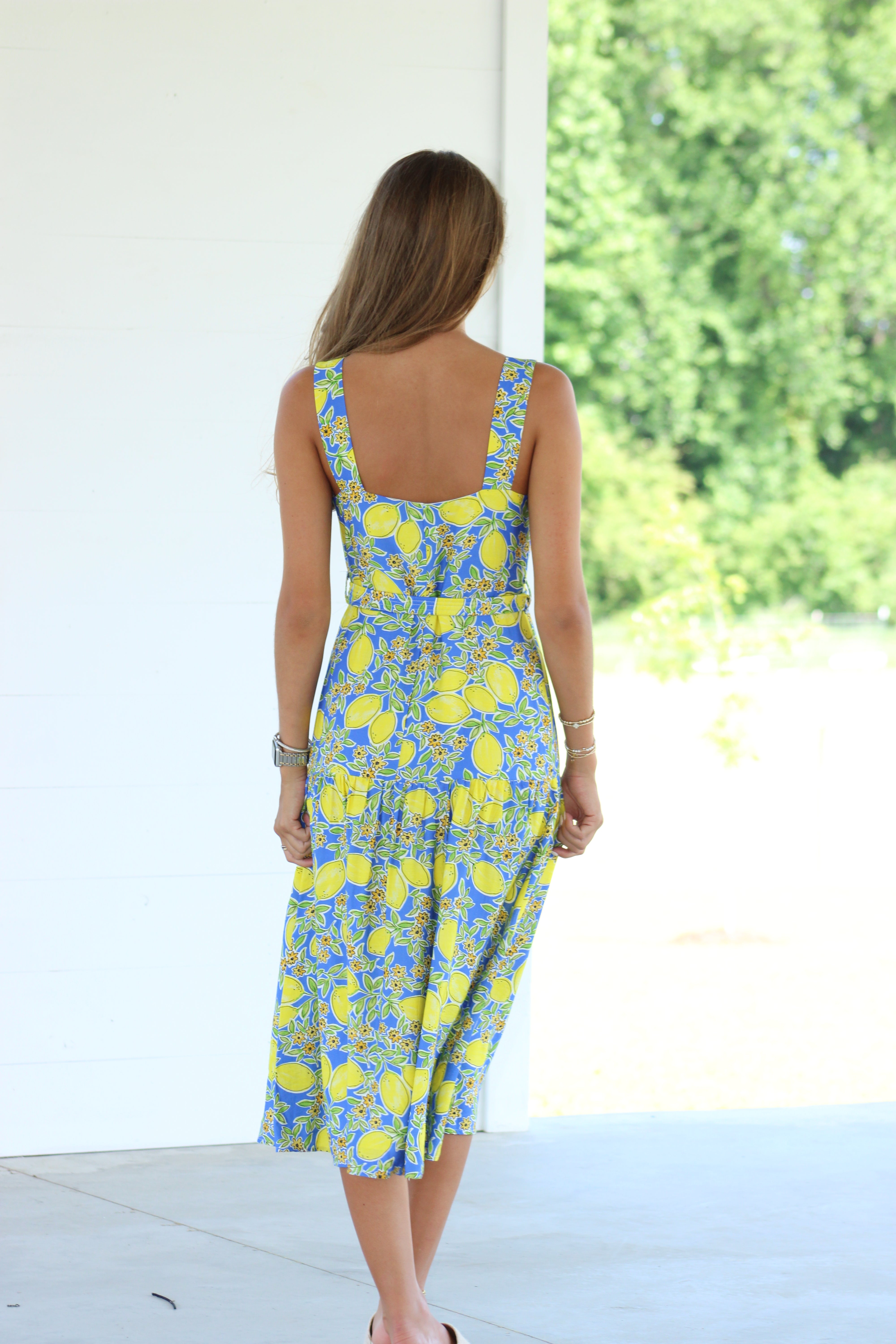 Fresh Vibes Midi Dress - Blue