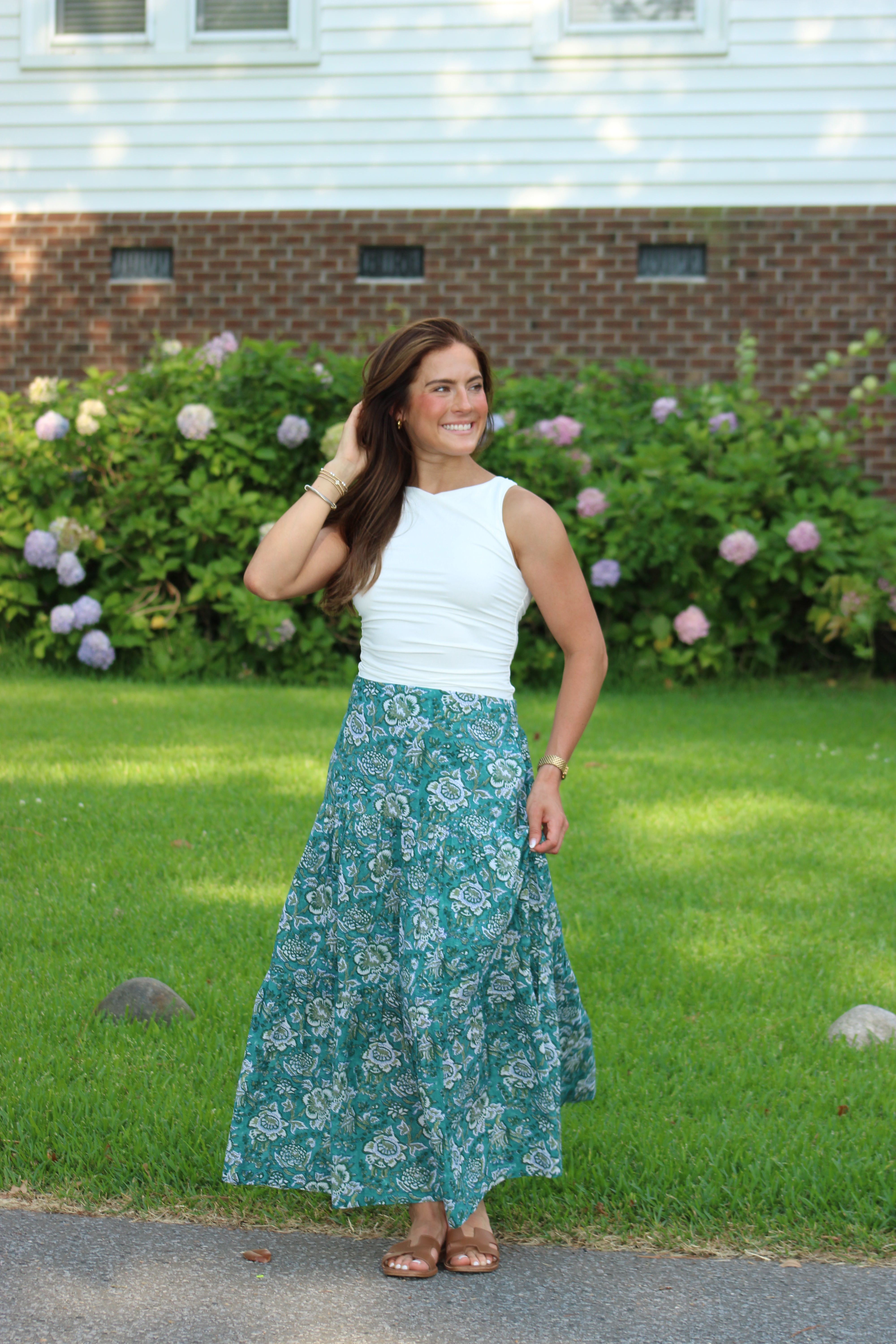 Serefina Midi Skirt - Green