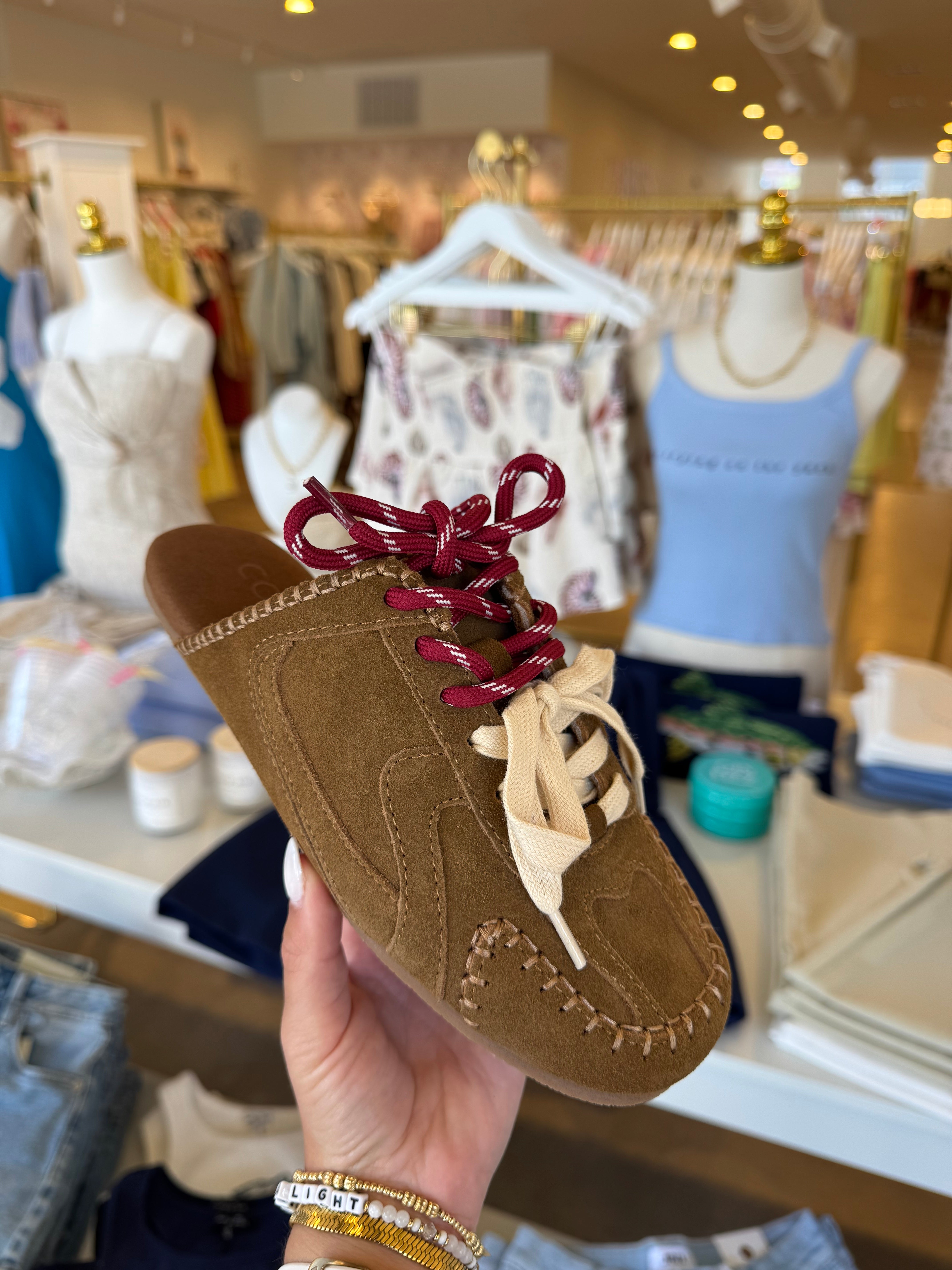 Devyn Sneaker Mules - Brown Suede