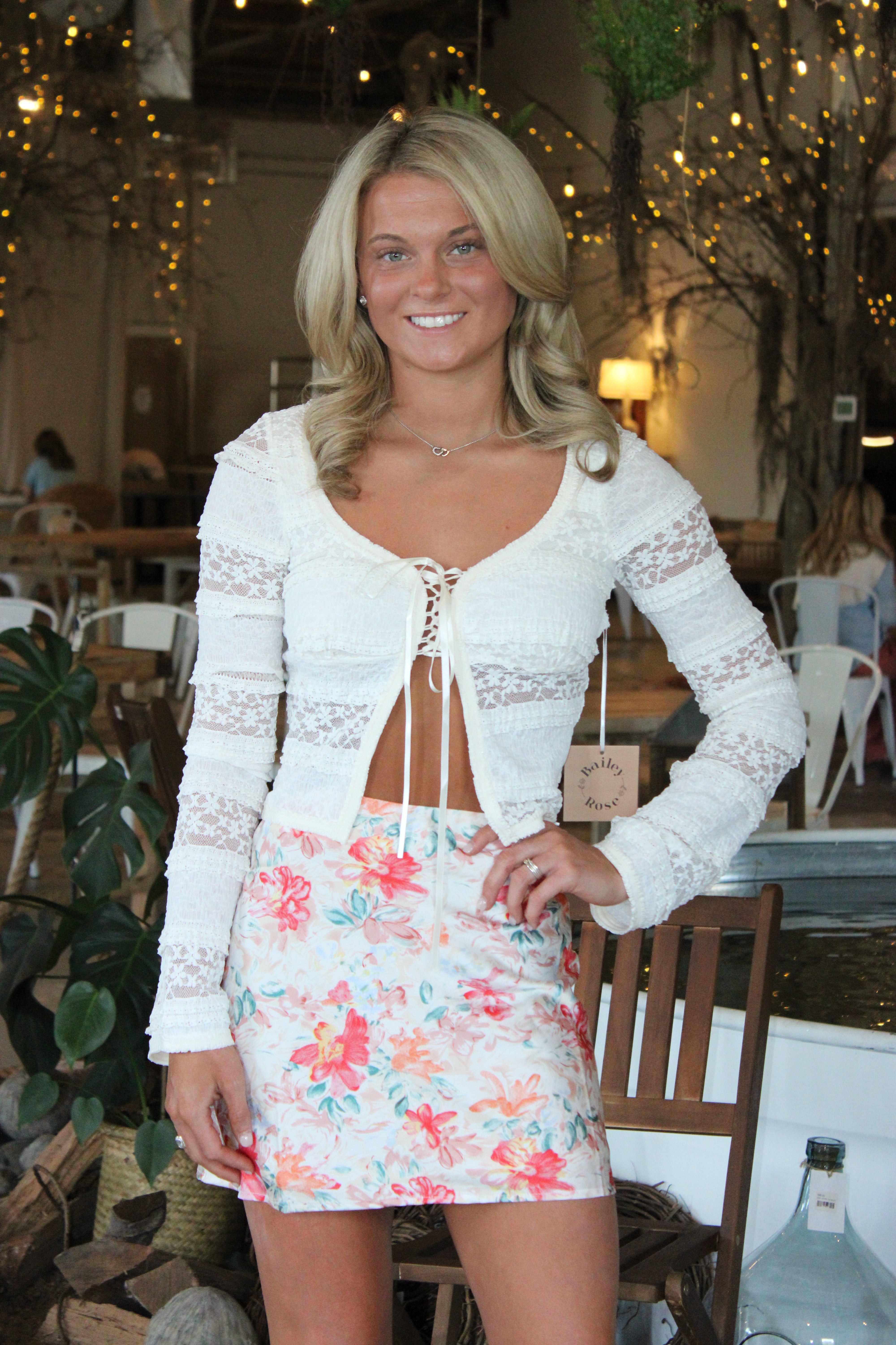 Flower Power Mini Satin Skirt - Pink