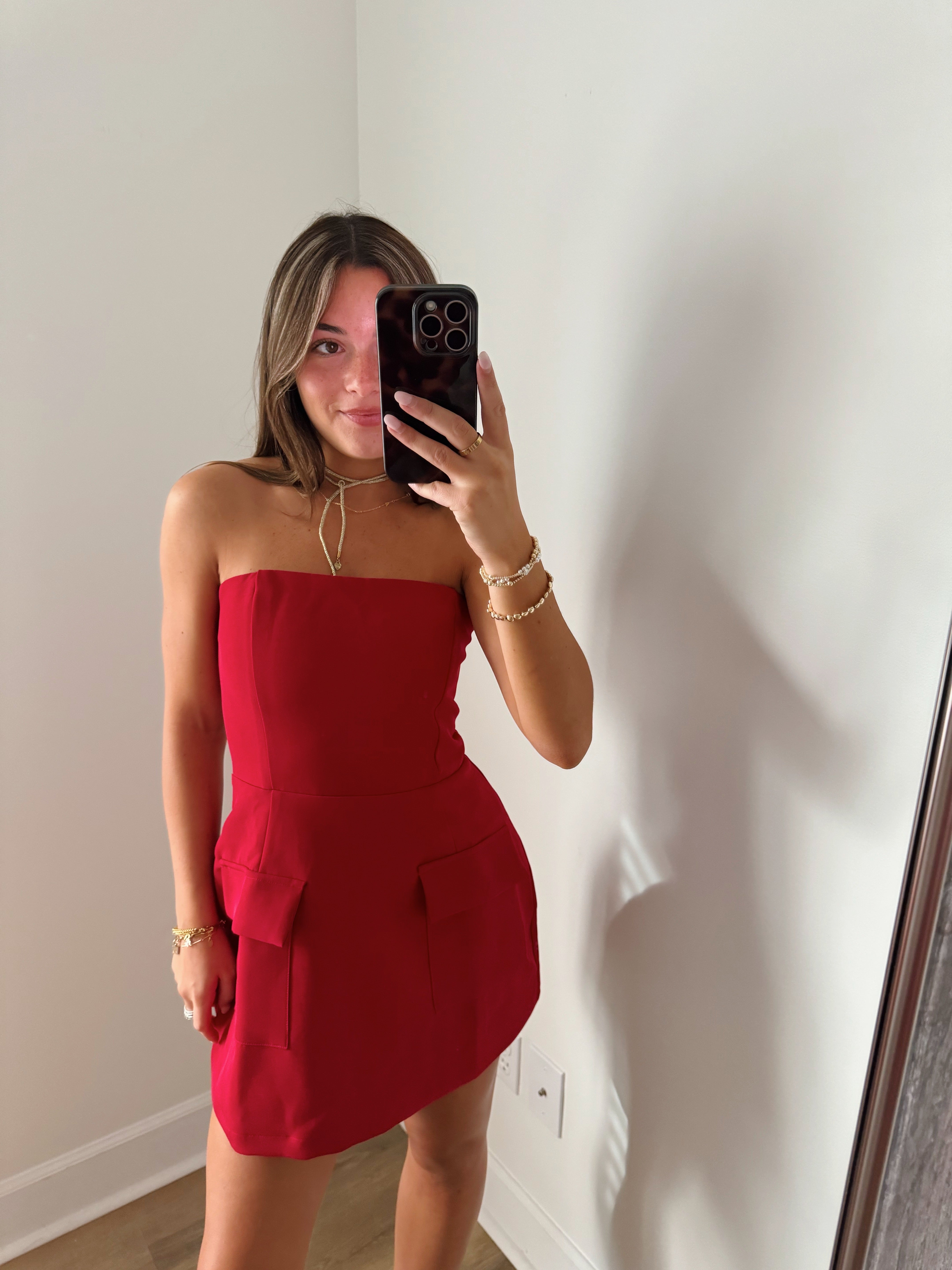 Out All Night Mini Dress - Cherry Cola