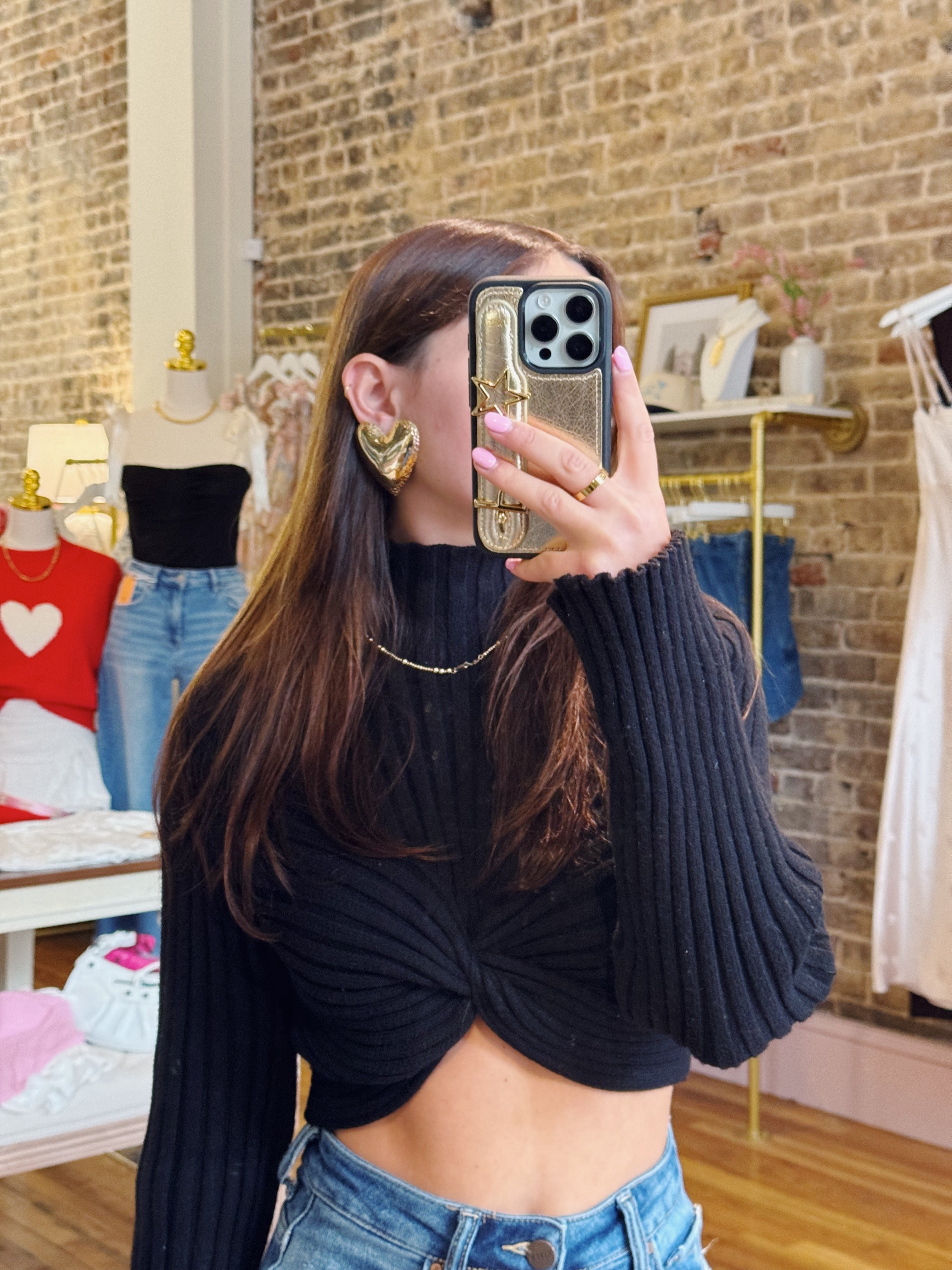 Giant Heart Stud Earrings