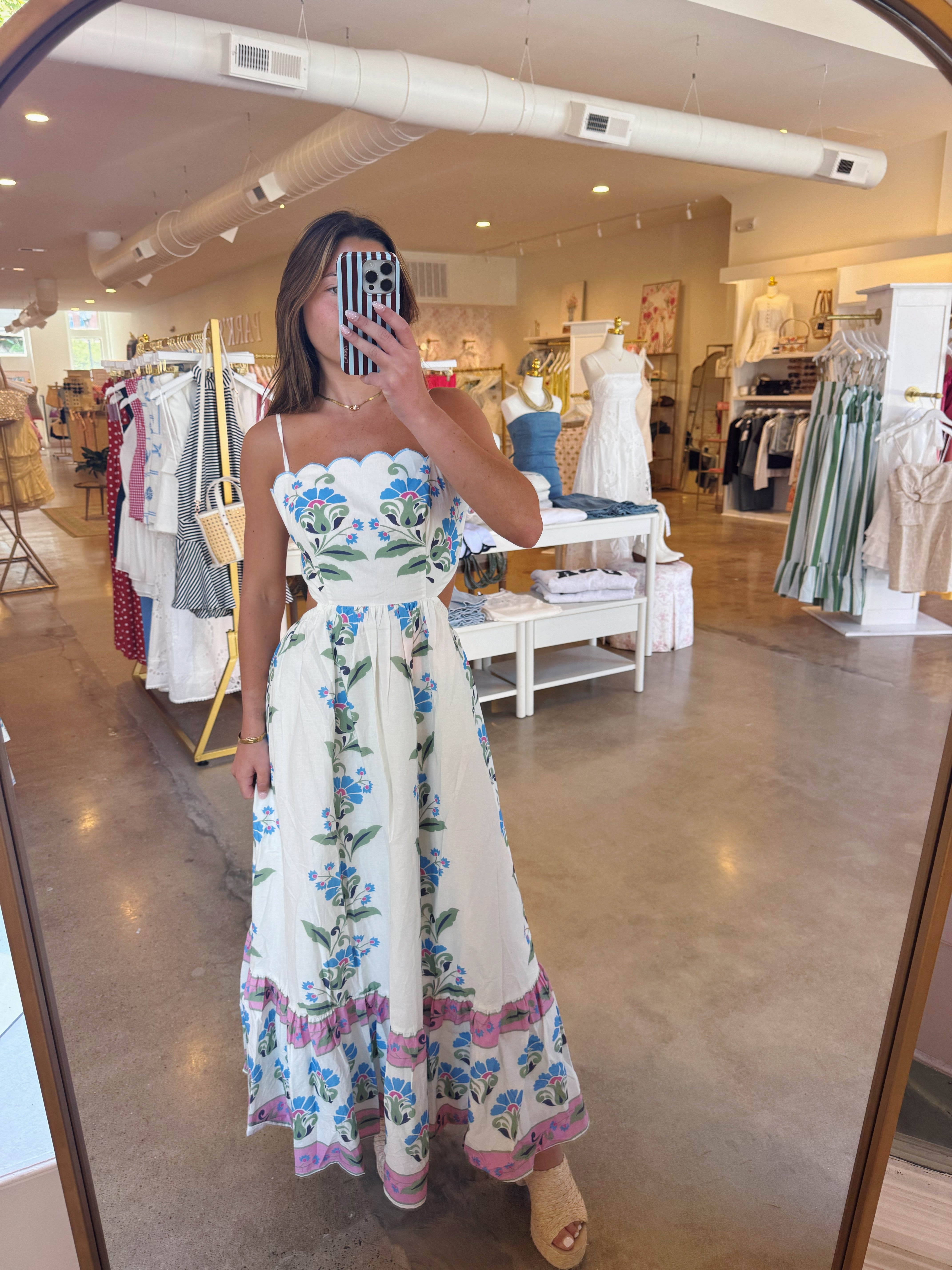 Charlotte Maxi Dress - White Floral