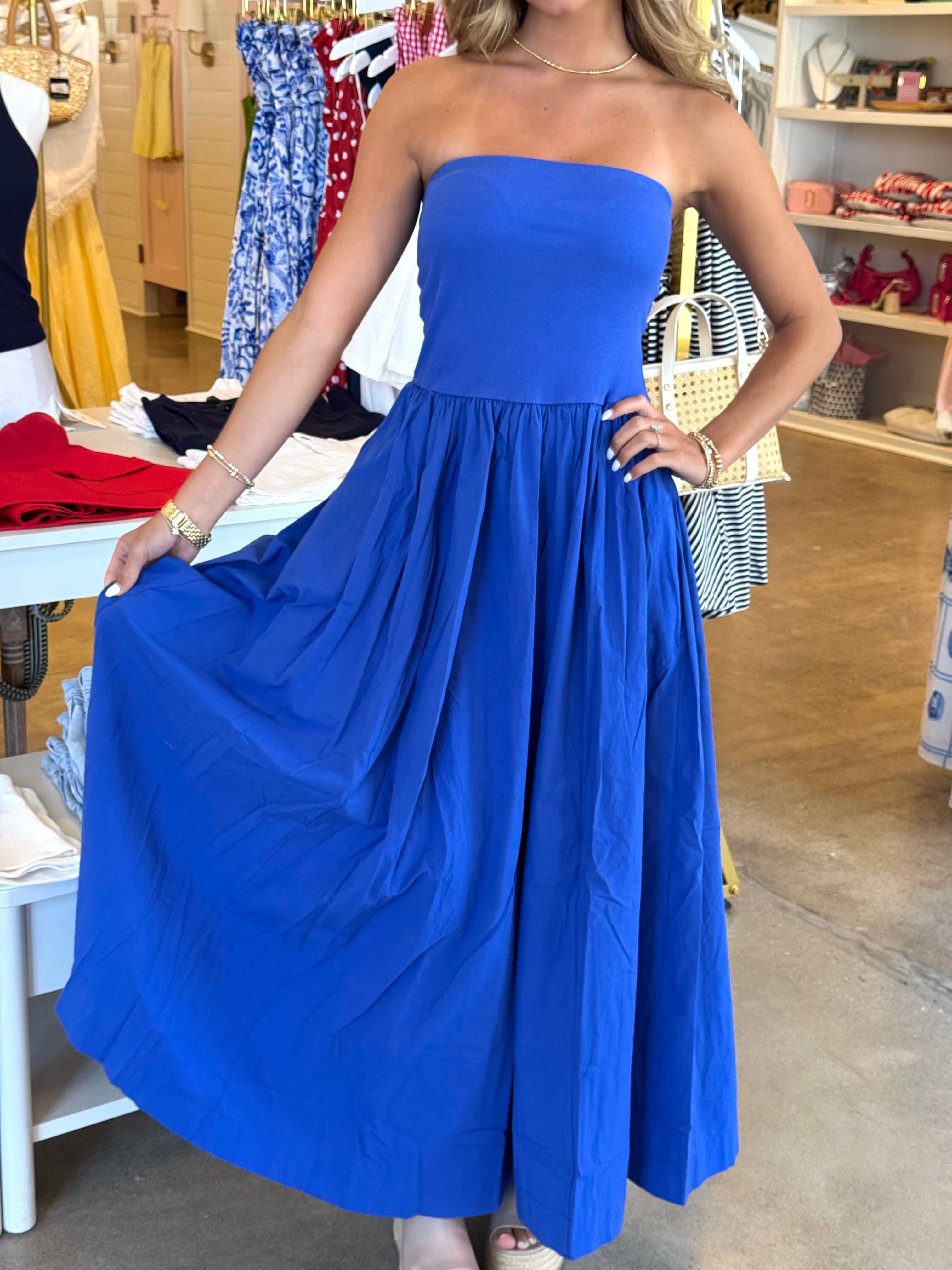 Macy Midi Dress - Cobalt Blue