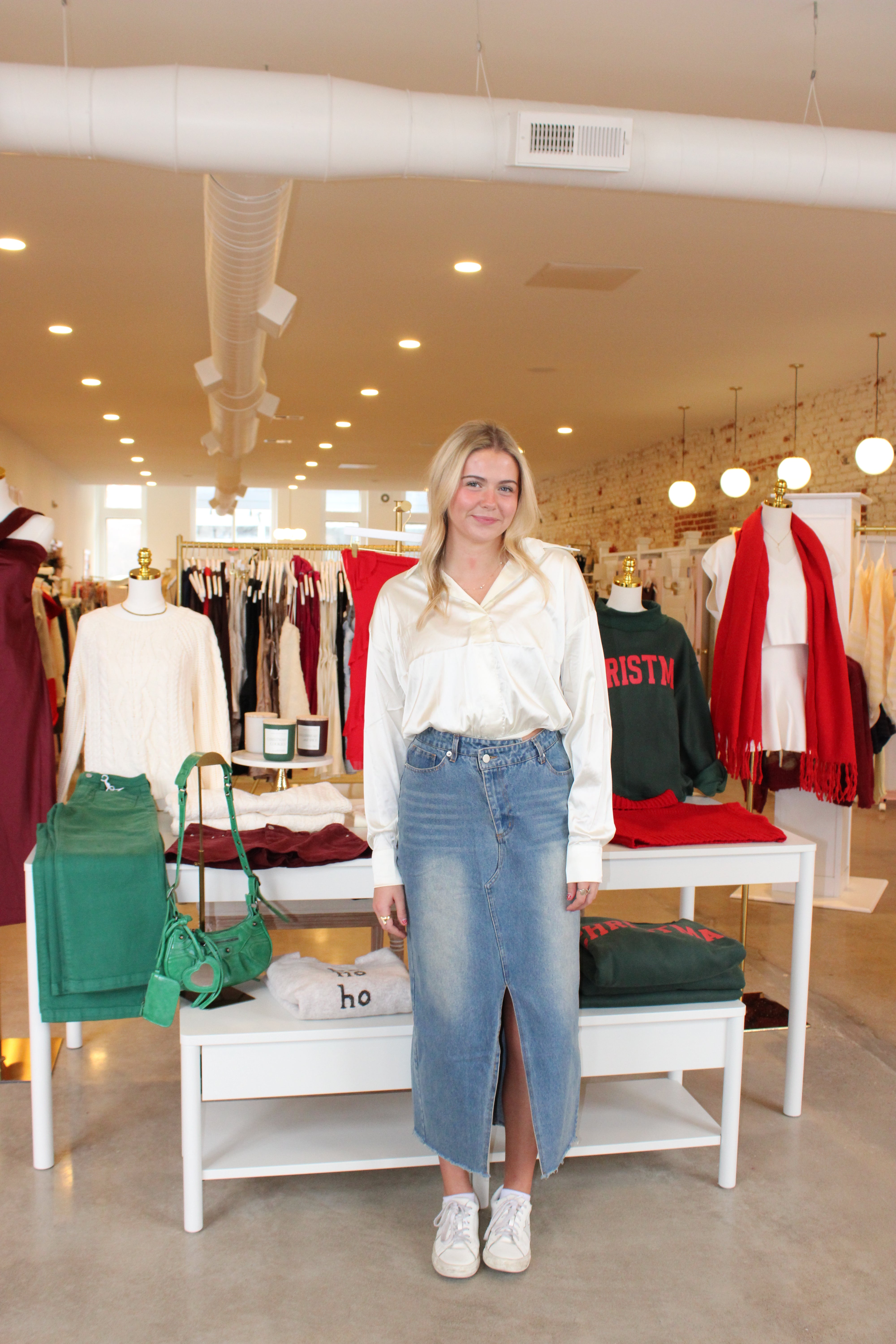 Paloma Midi Denim Skirt - Medium Wash