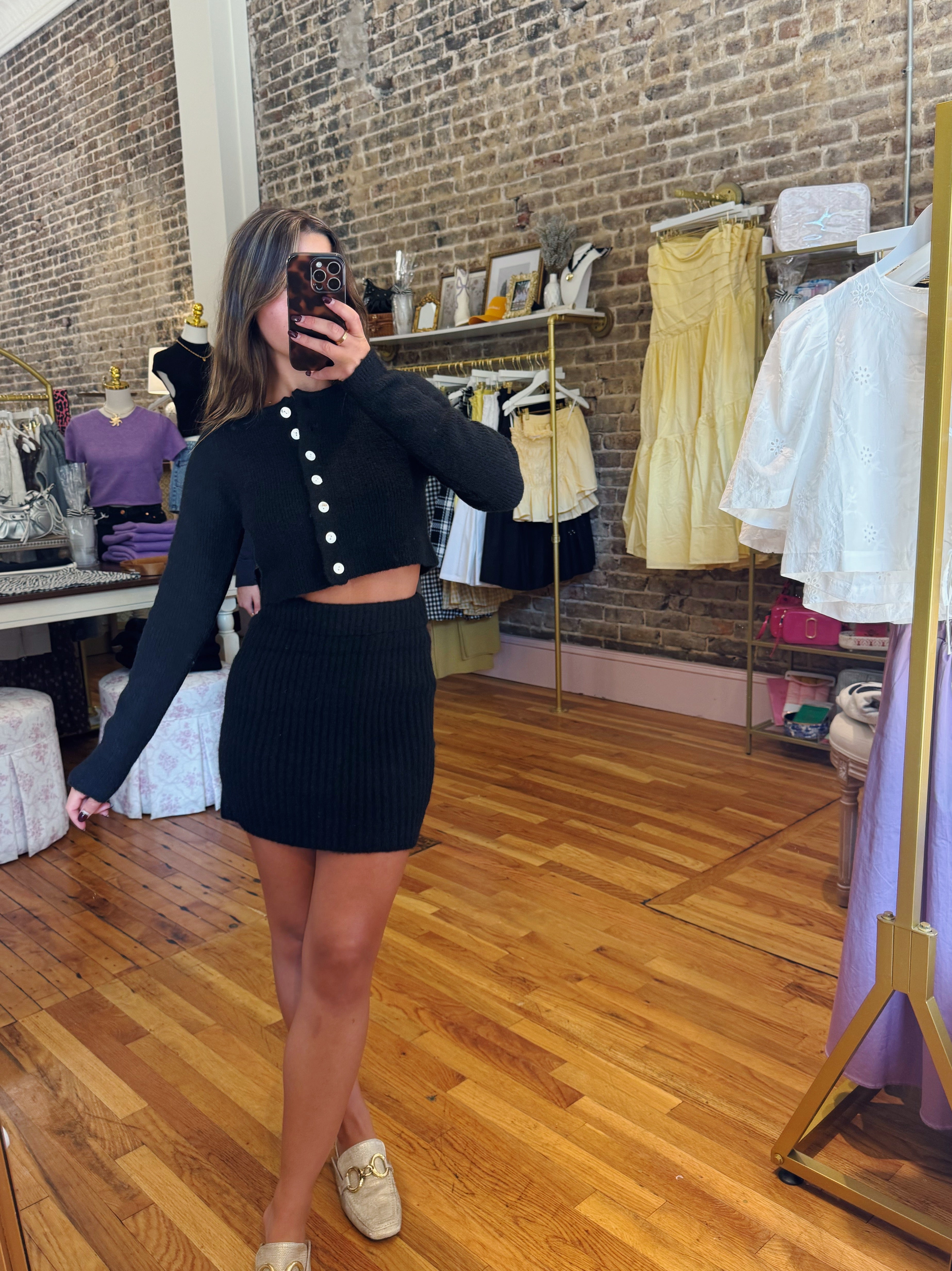 Perfect Match Knit Set - Black