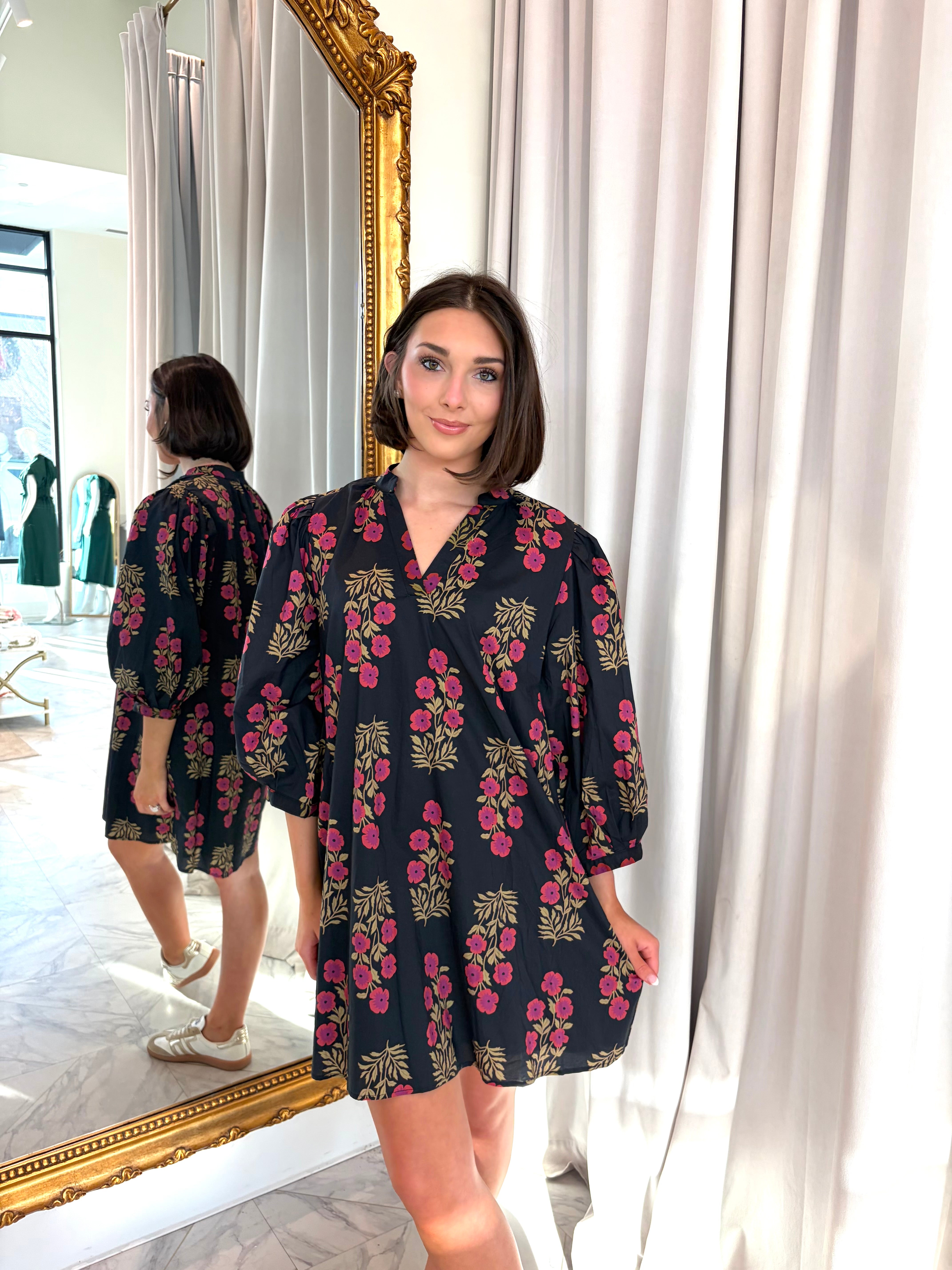 Erin Mini Dress - Black