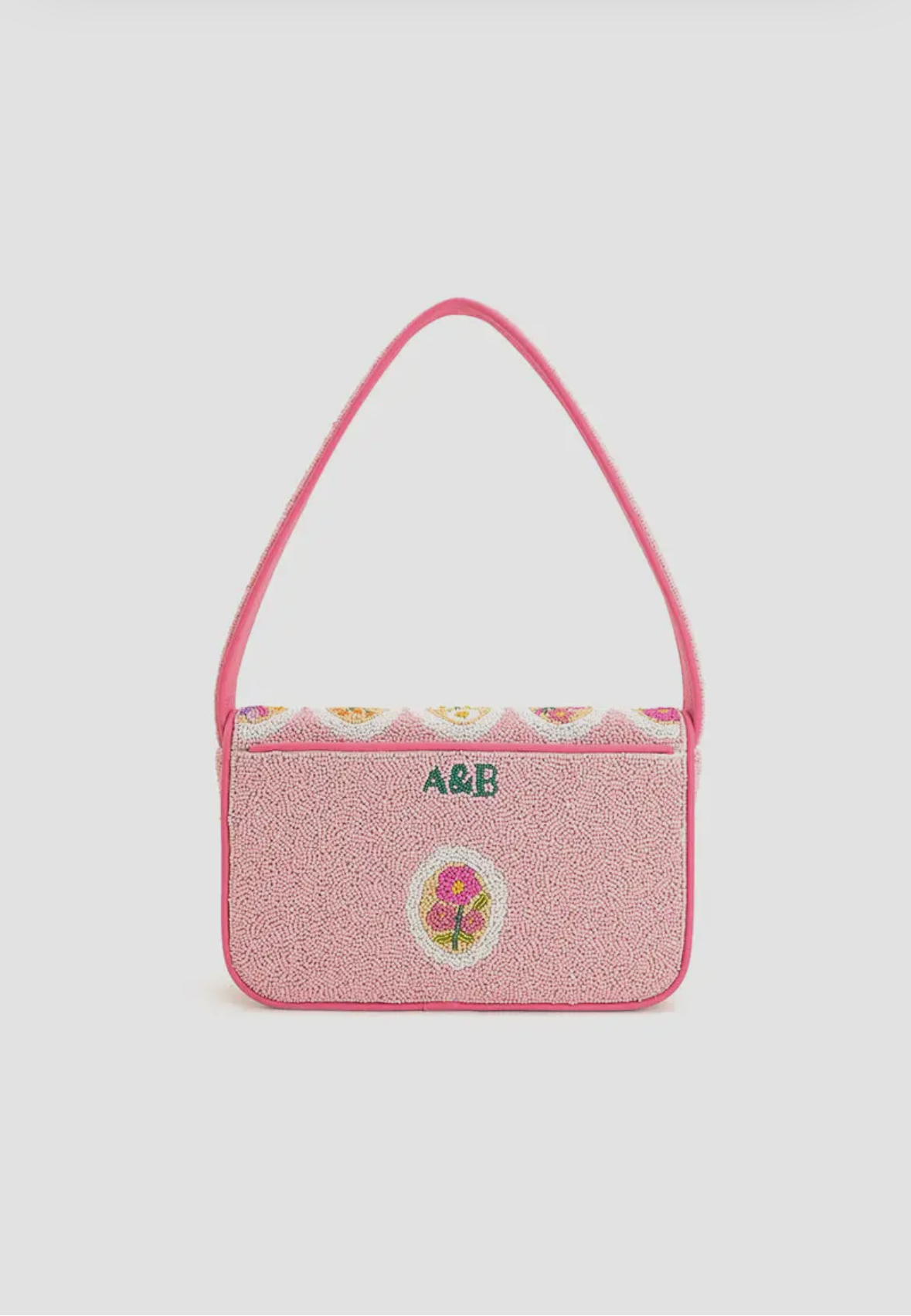 Blooming Medallions Beaded Shoulder Bag