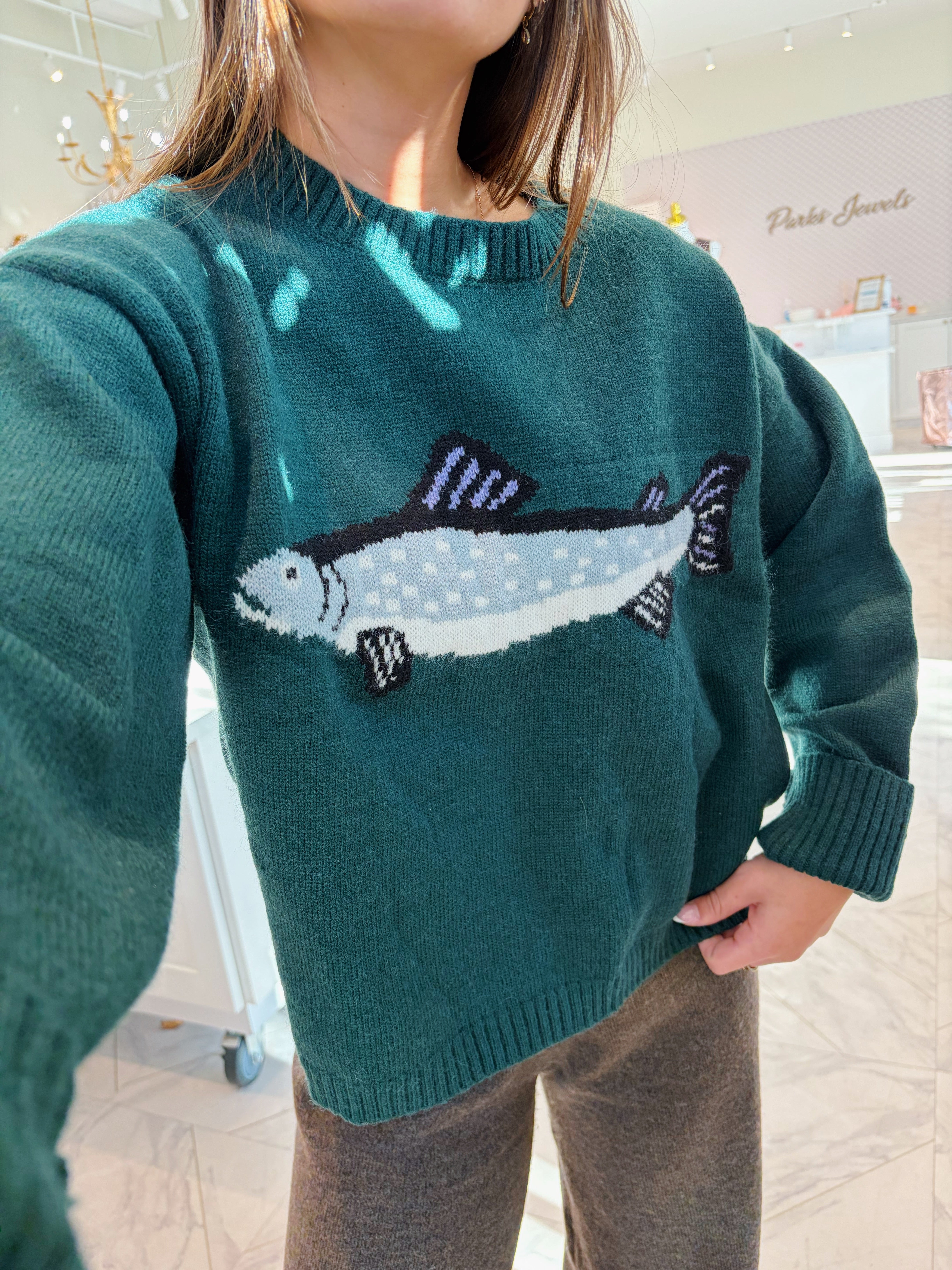 Ocean Fisherman Sweater - Dark Green