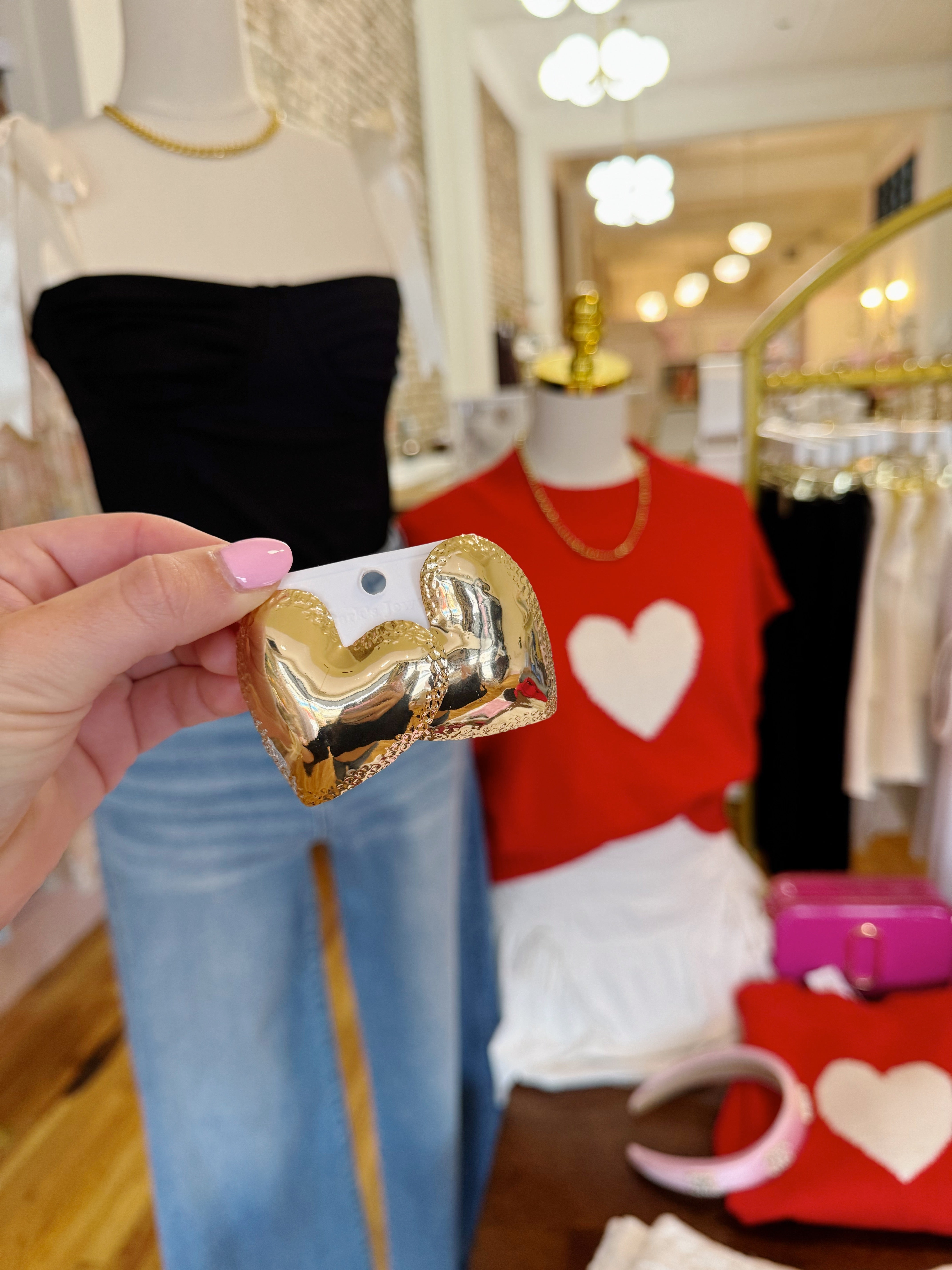 Giant Heart Stud Earrings