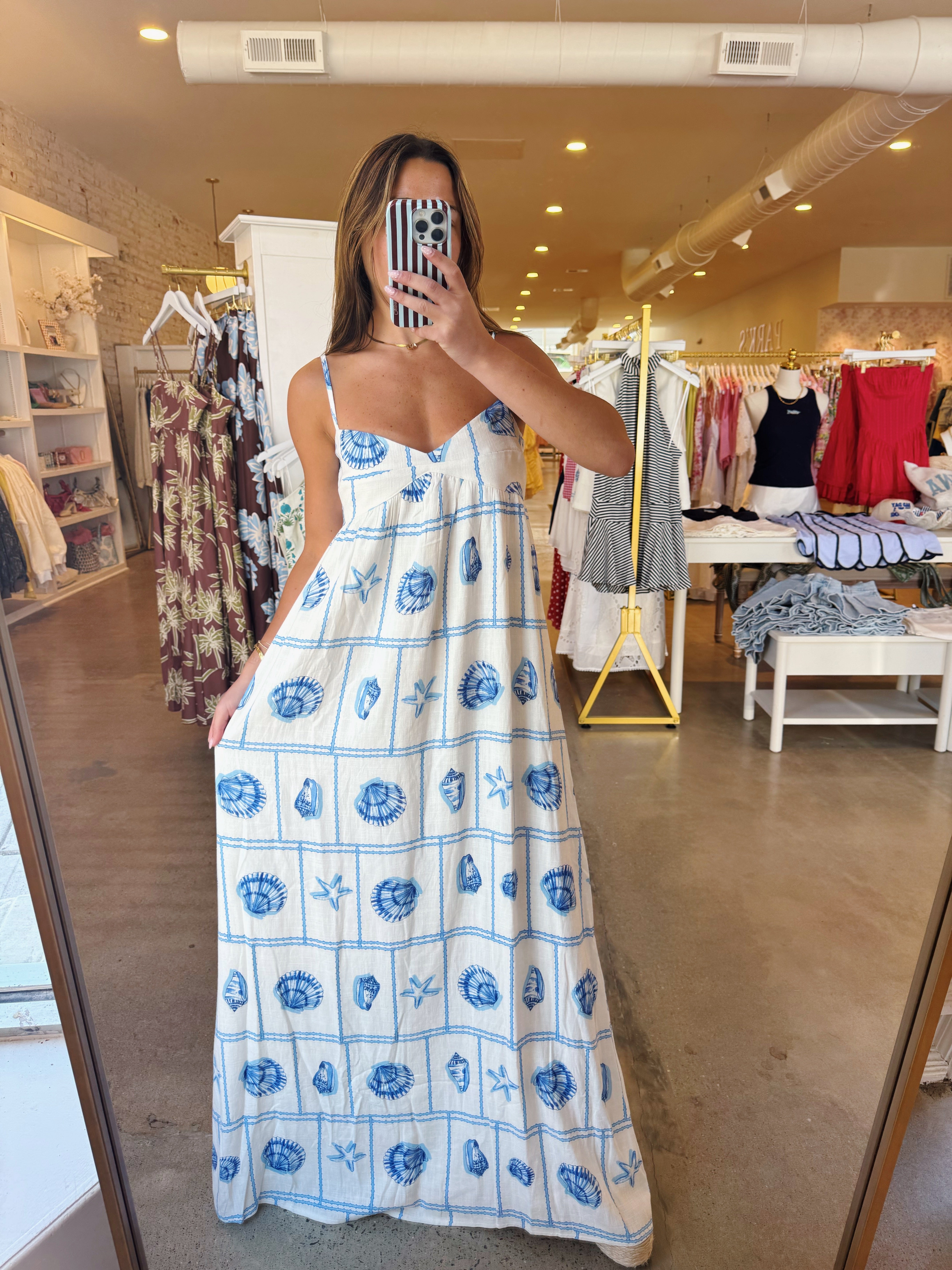Sabastian Maxi Dress - Blue Shell