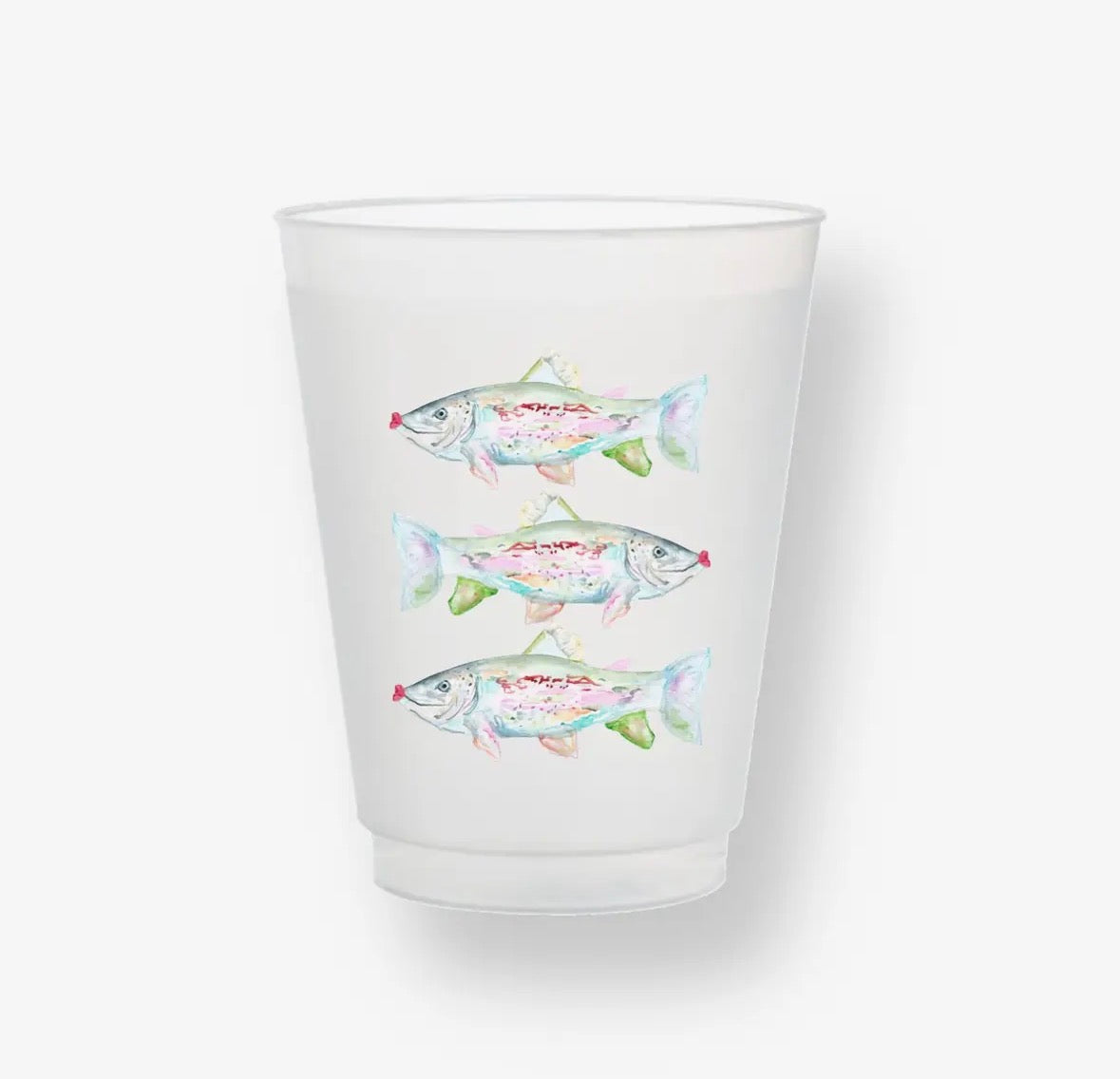 Kissy Fish Frosted Cups - Set of 6