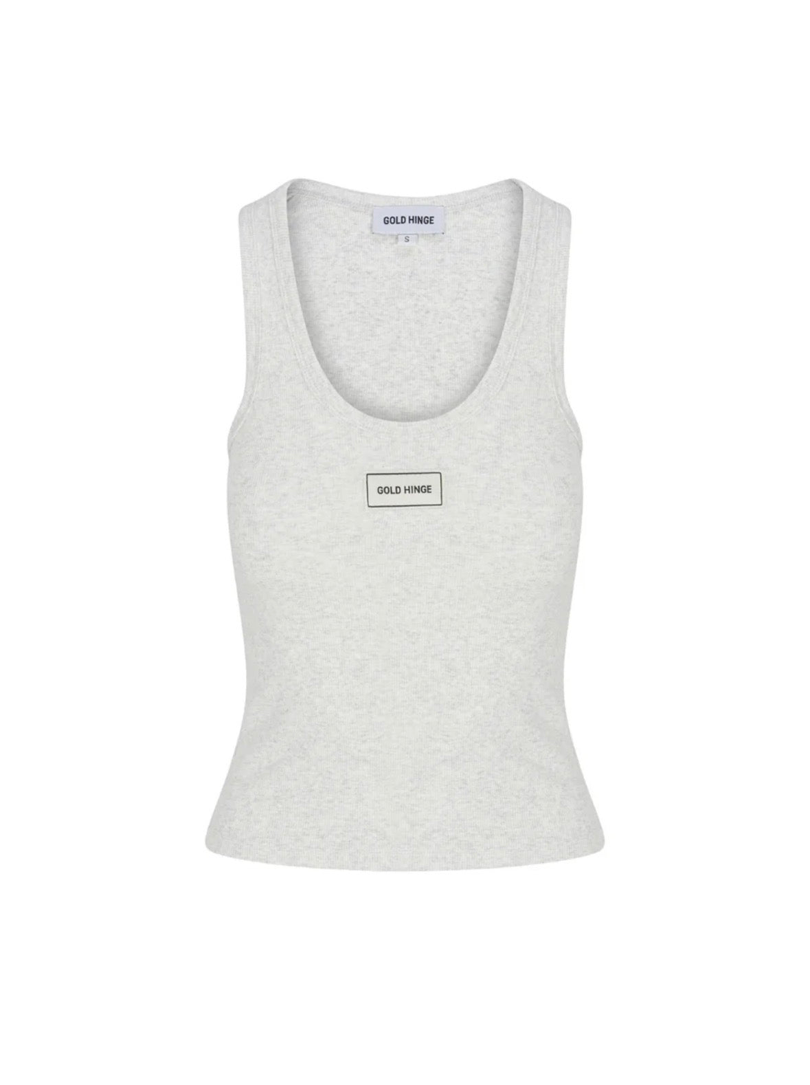 Gold Hinge Heather Grey Ribbed Cotton Tank
