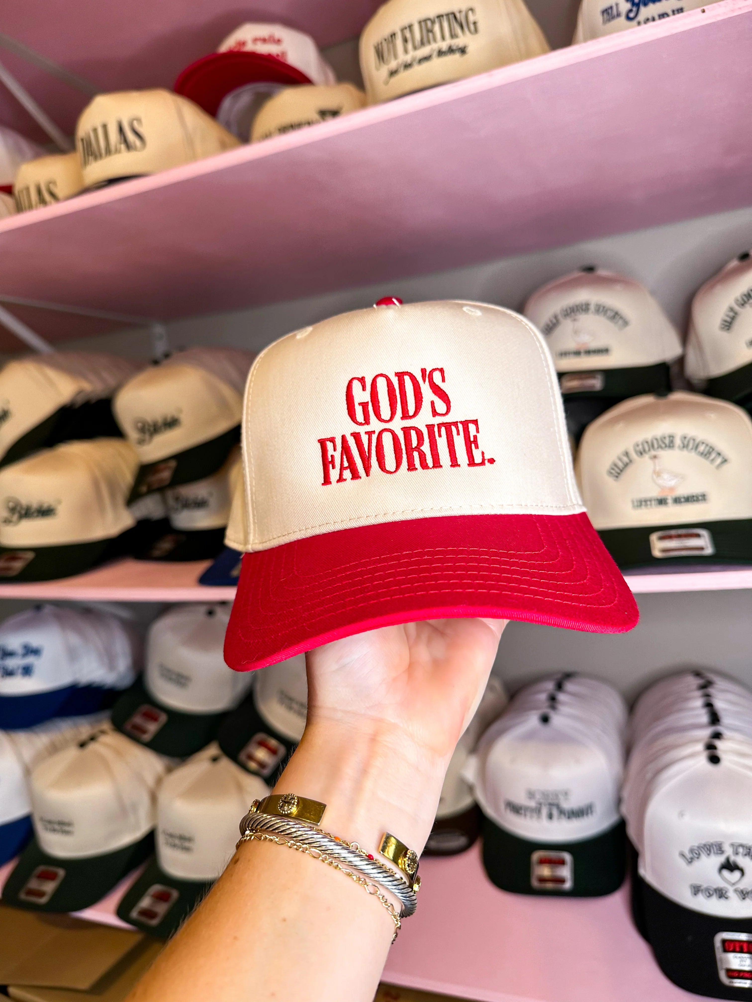 God’s Favorite Embroidered Hat - Red