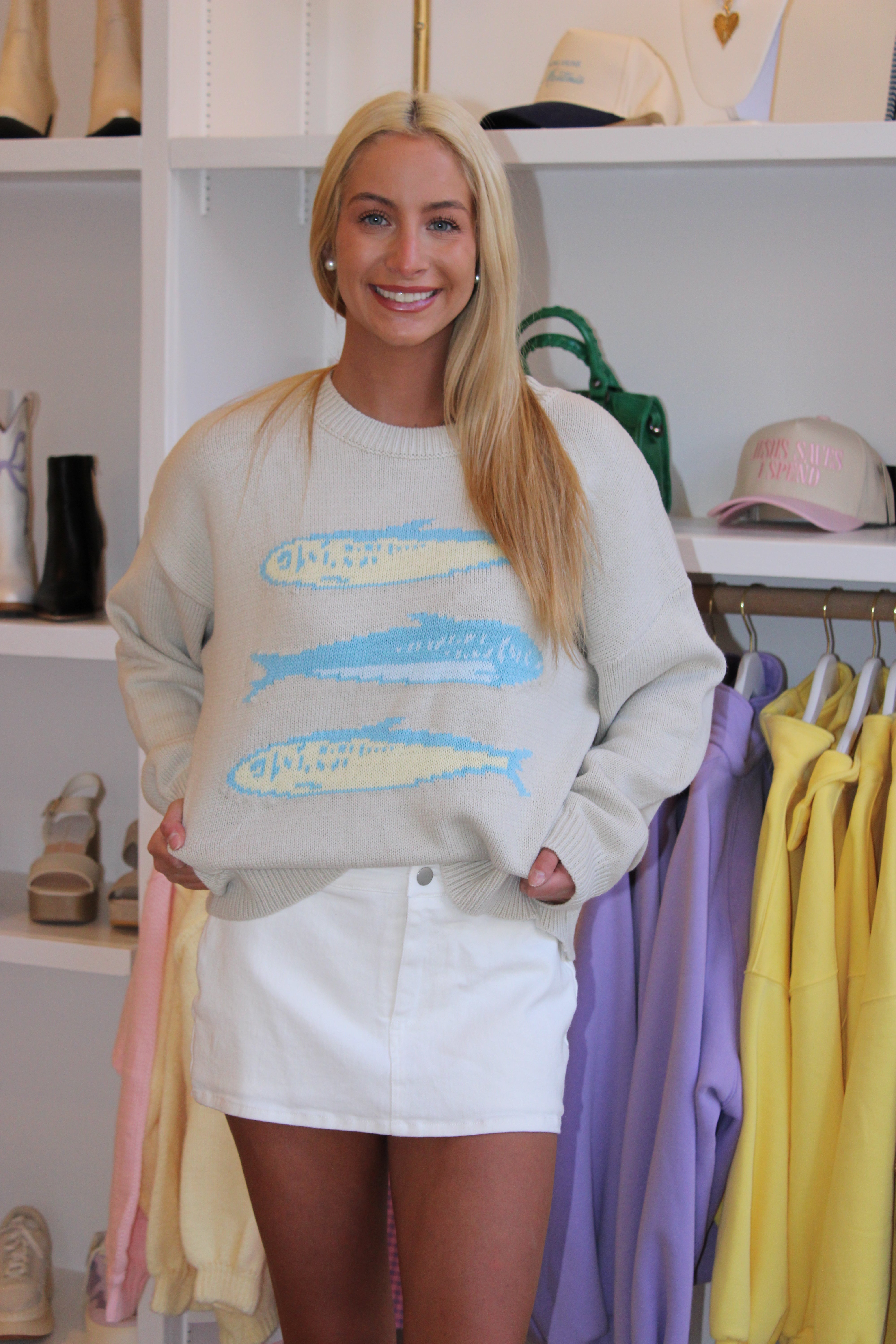 Tina Denim Skirt - Ivory