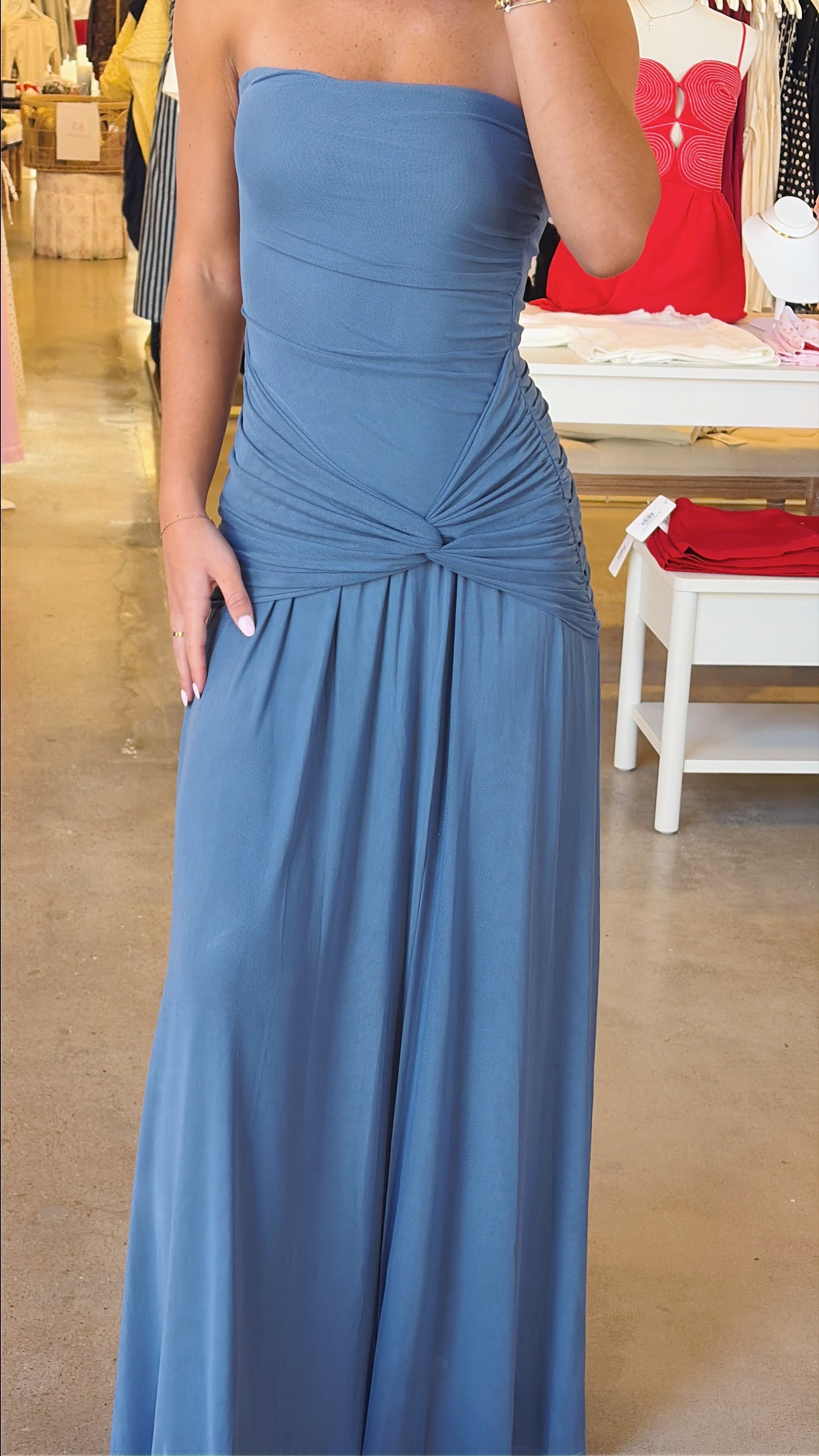 Abbott Maxi Dress - Slate Blue