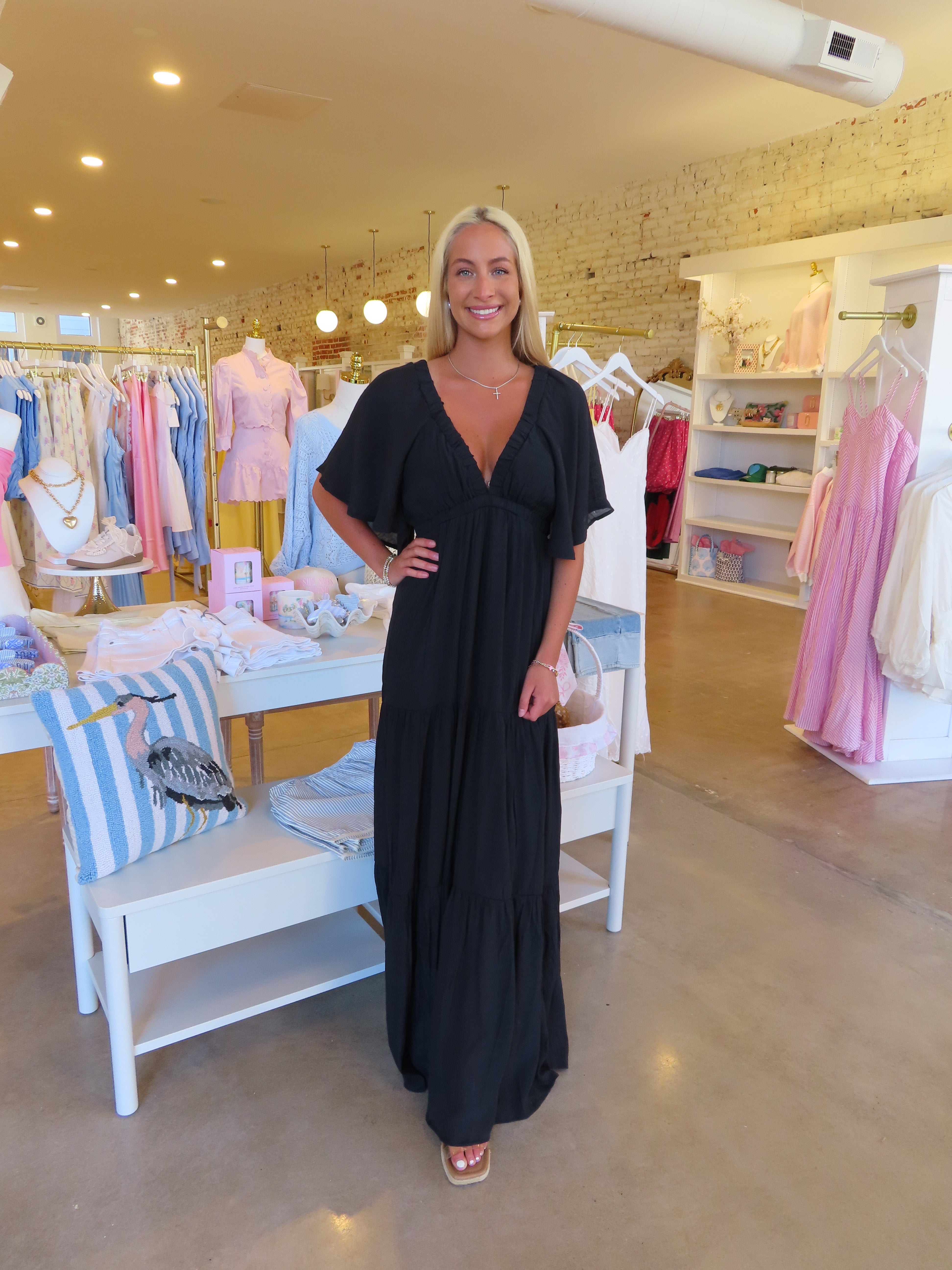 Ocean Avenue Maxi Dress - Black