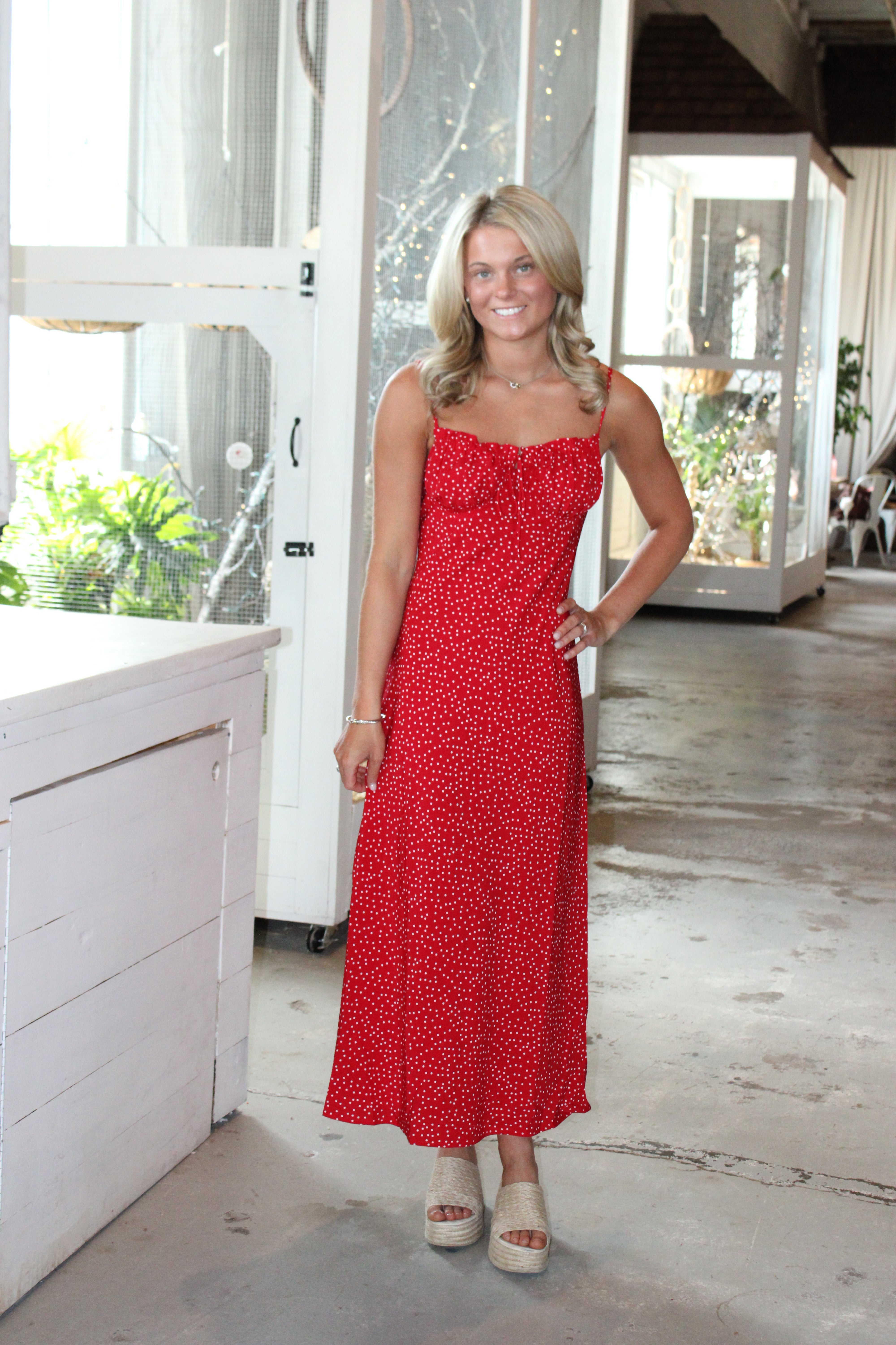 Blair Midi Dress - Red
