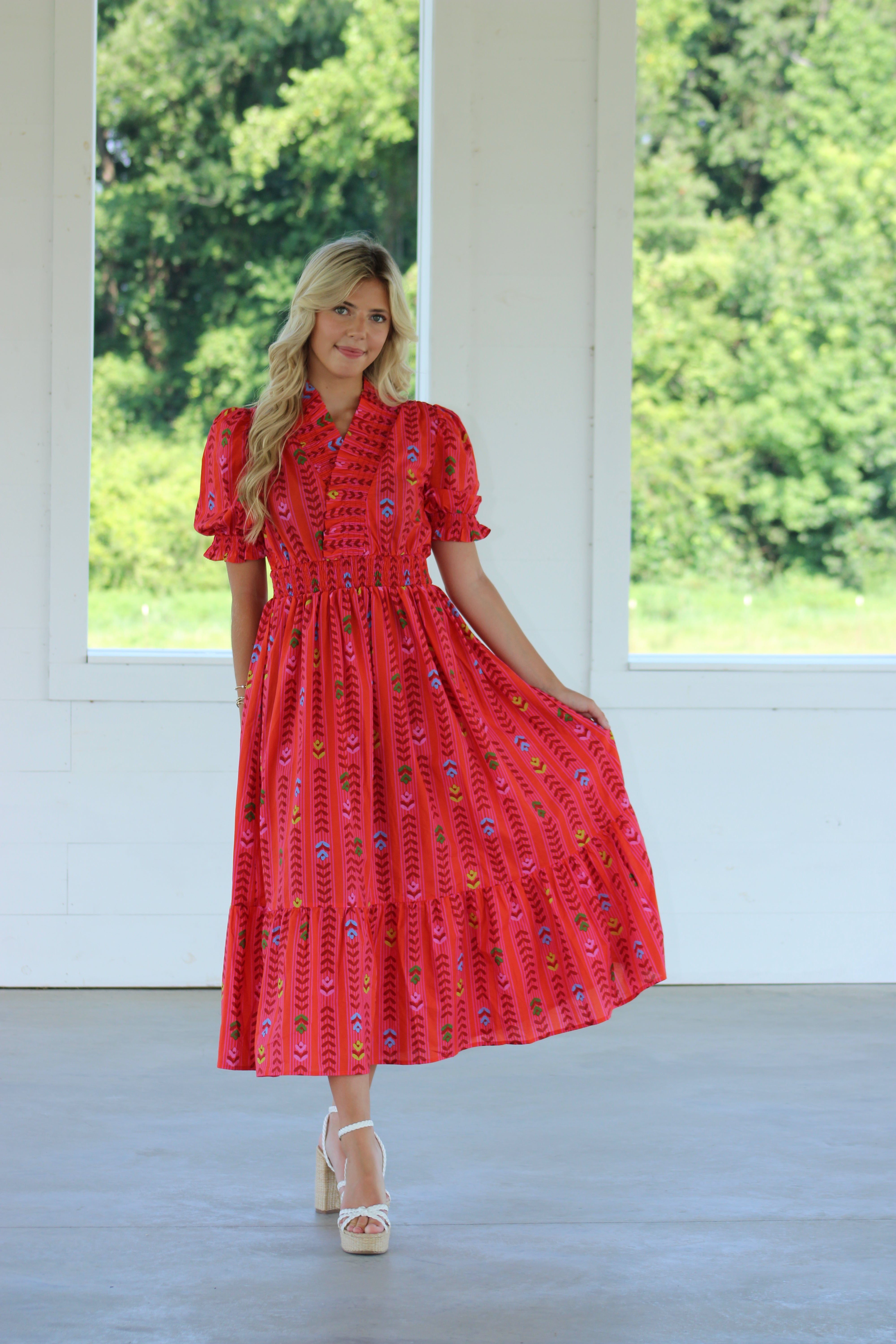 Glad You’re Mine Midi Dress - Pink