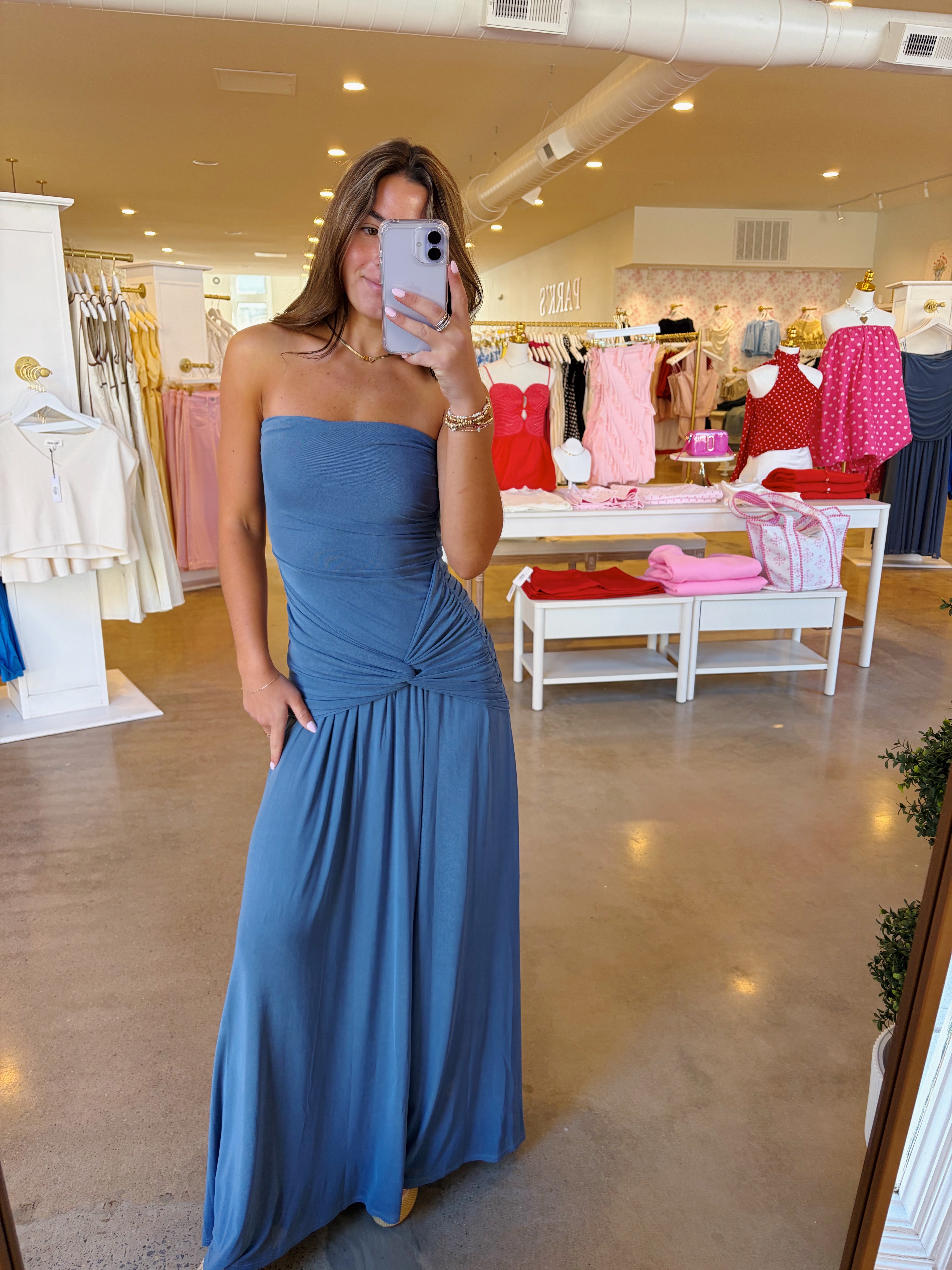 Abbott Maxi Dress - Slate Blue
