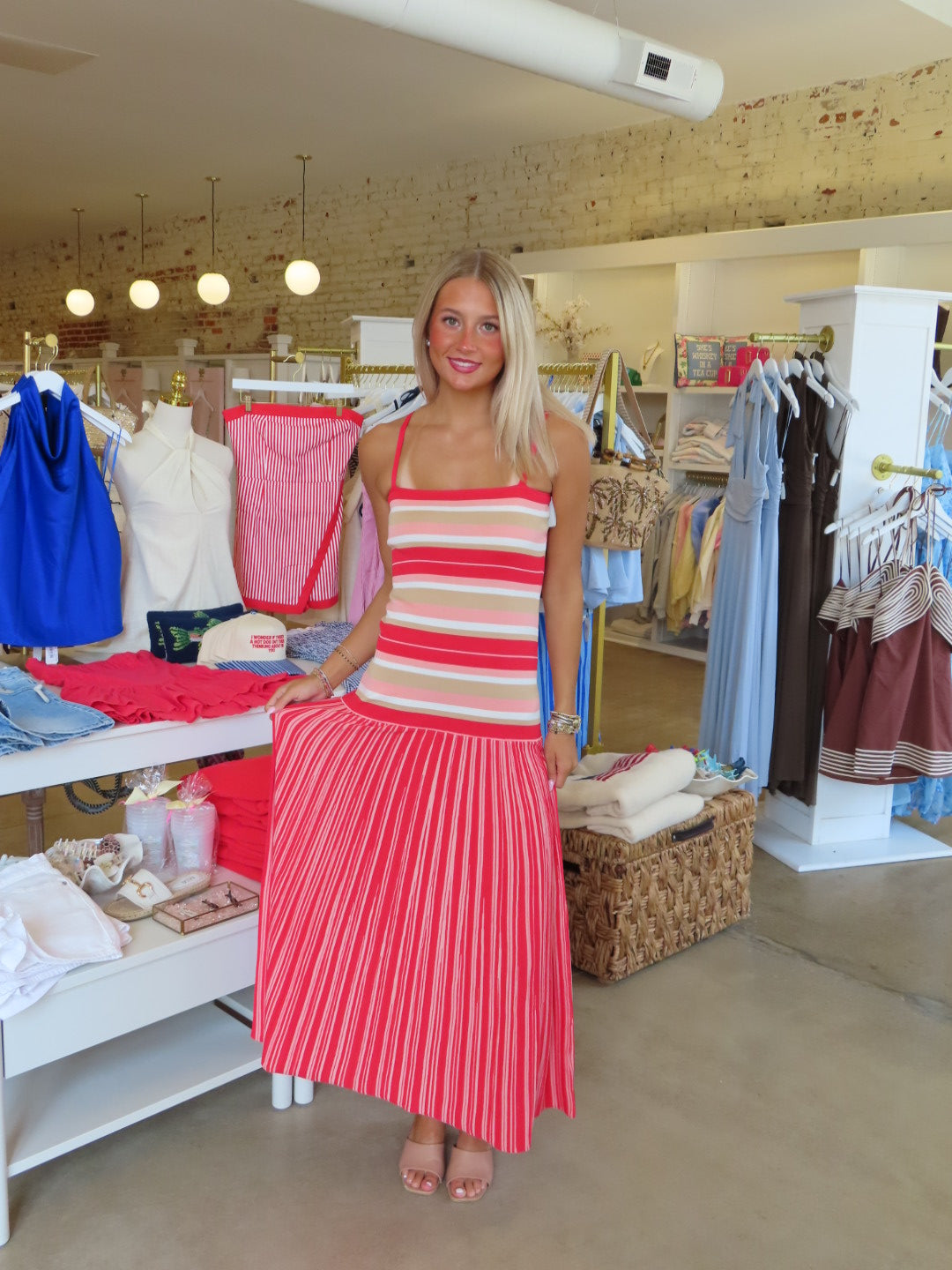 Lani Drop-waist Maxi - Red Multi