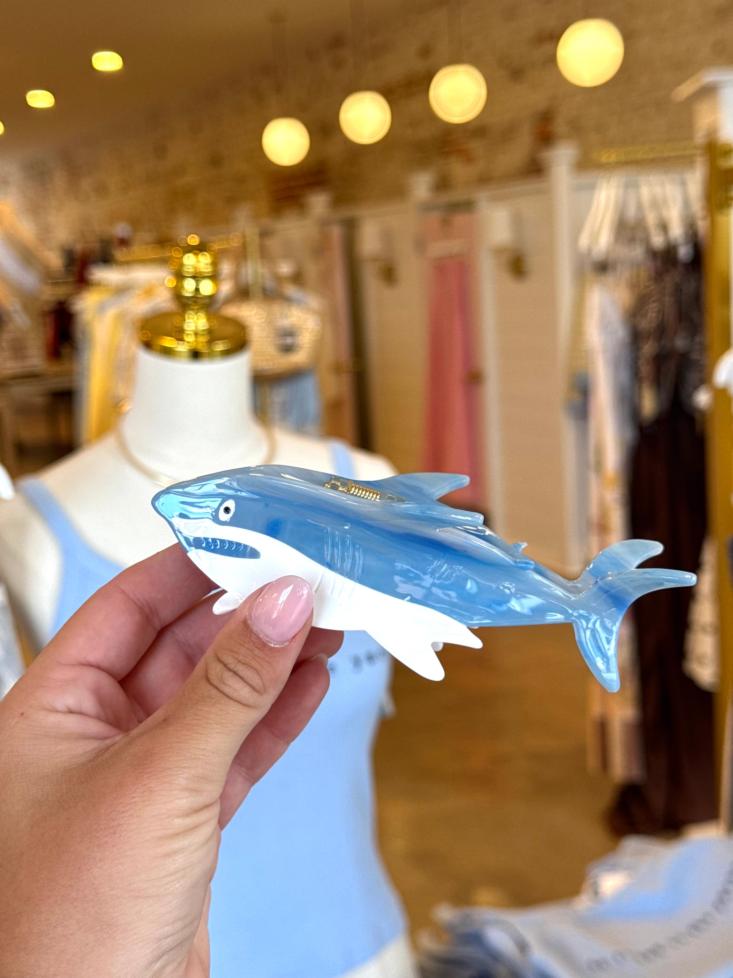 Shark Hair Claw - Blue