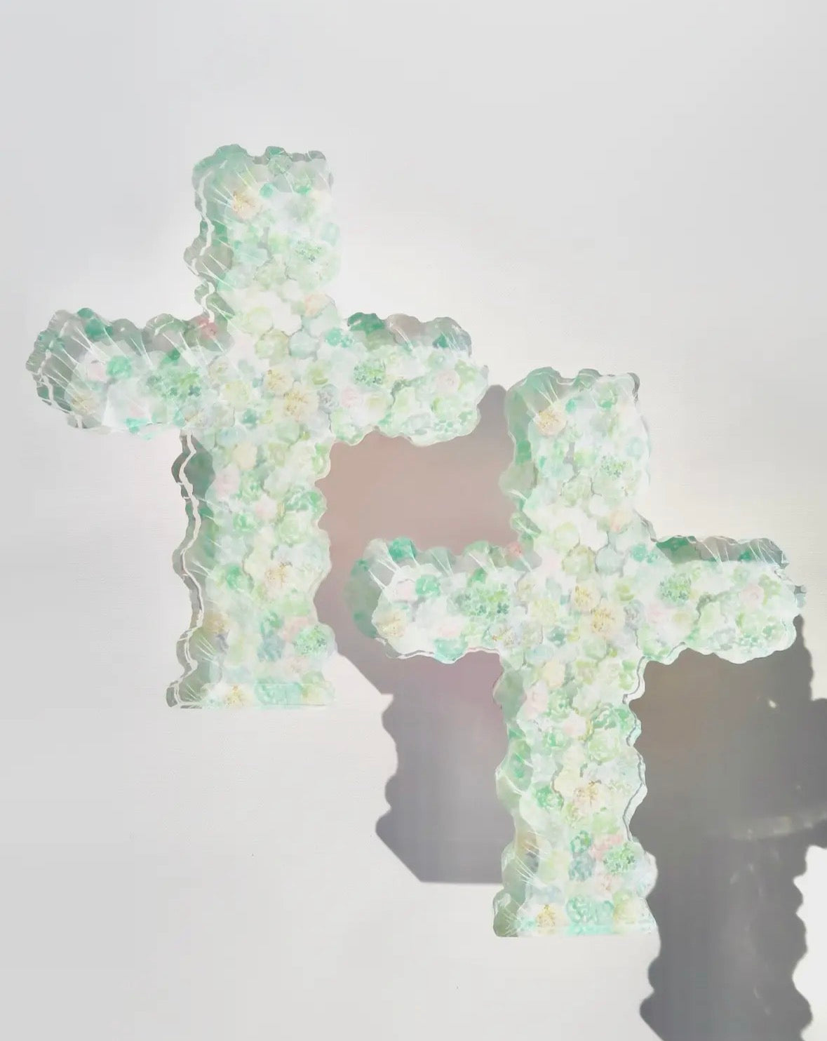 Acrylic Cross Art Block - Green
