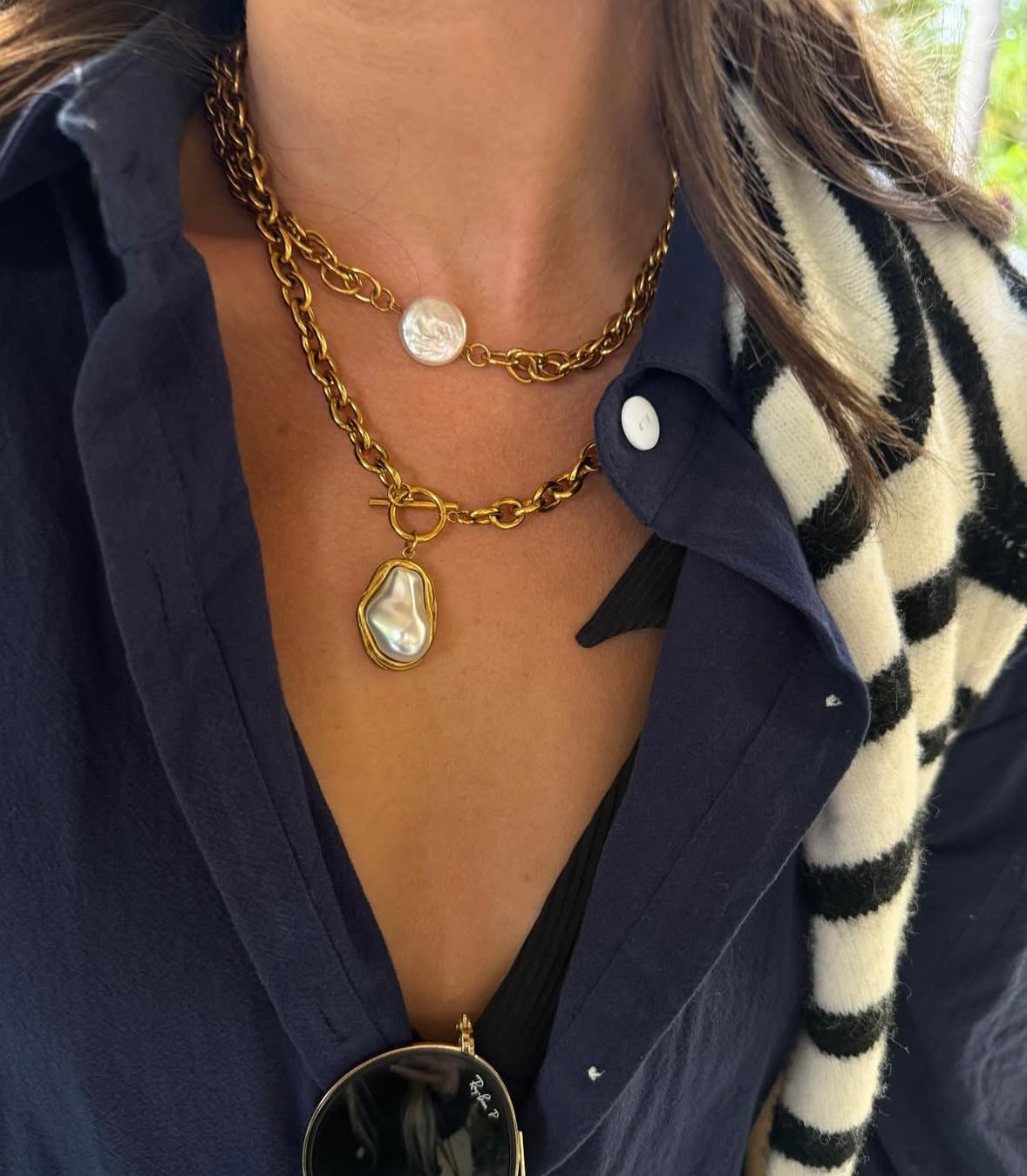 Golden Pearl Necklace