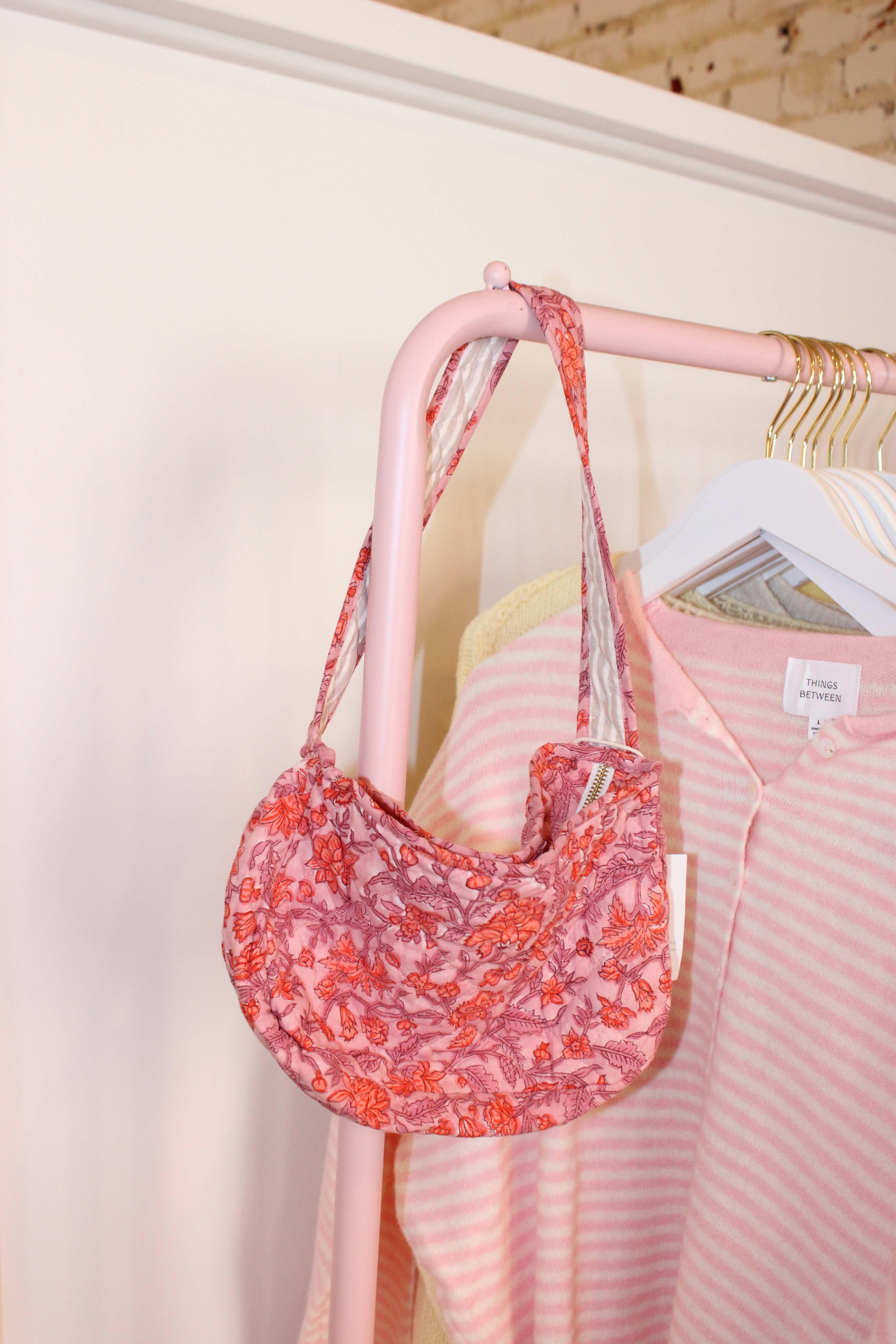 Luna Mini Quilted Purse - Coral