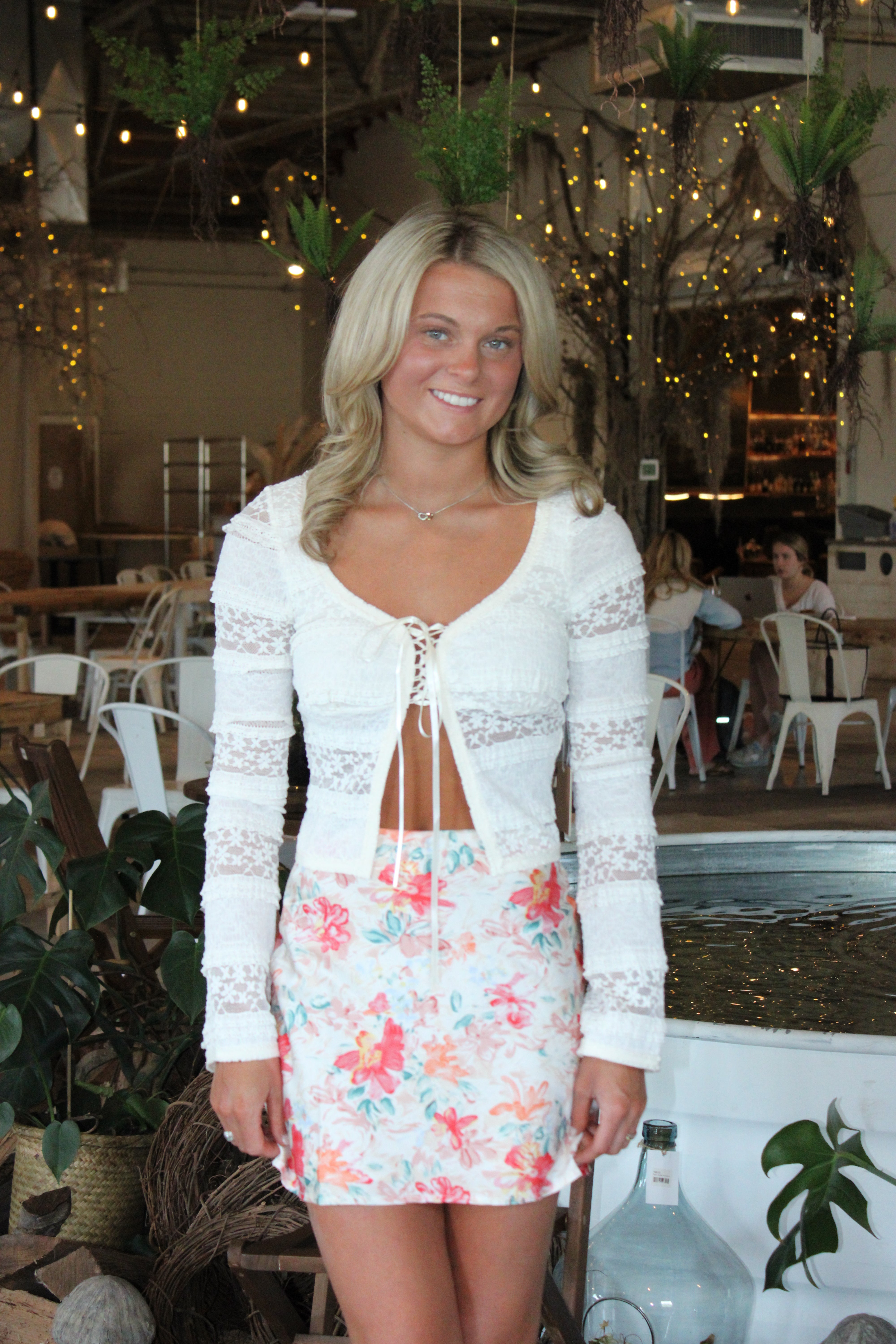 Flower Power Mini Satin Skirt - Pink