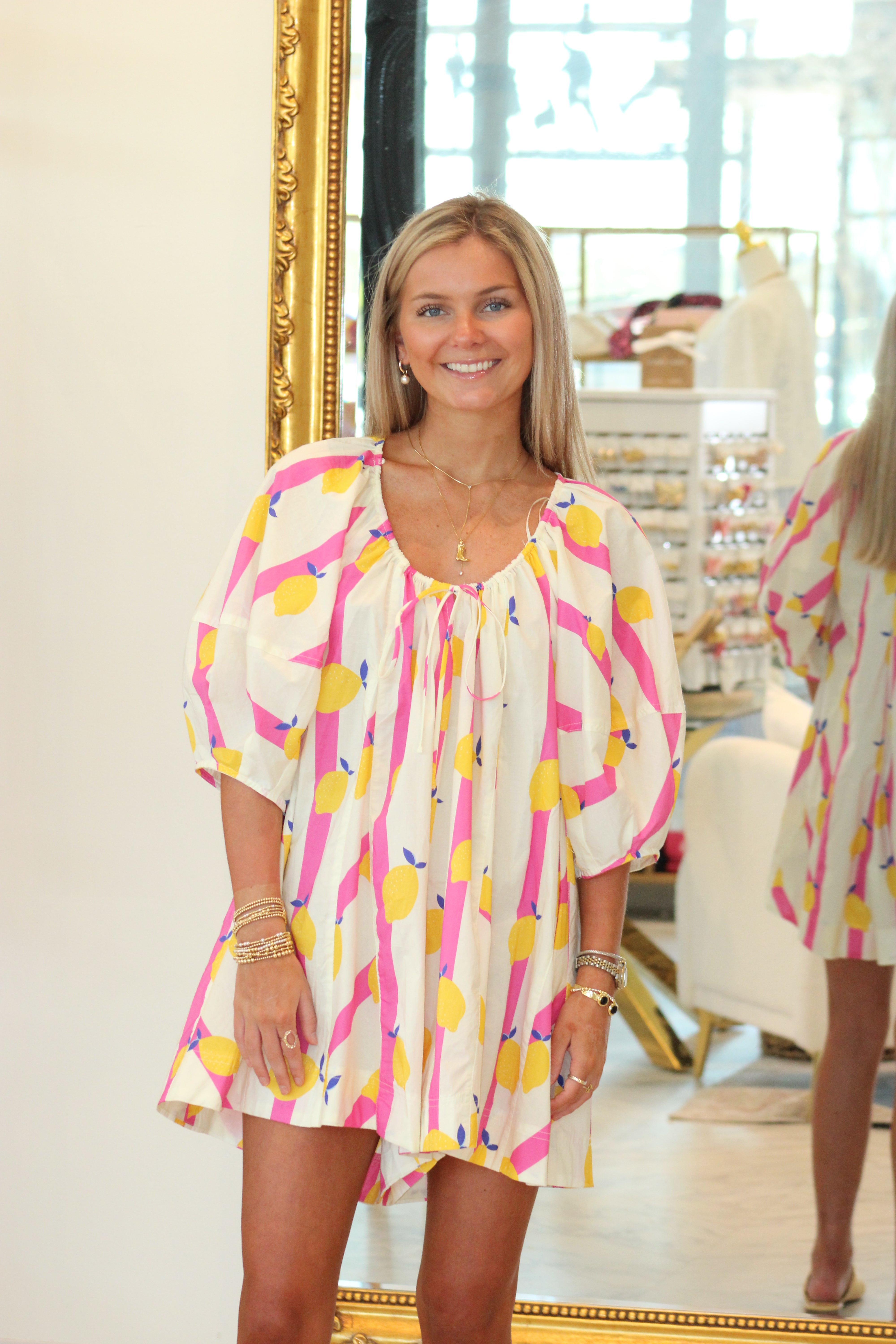 Main Squeeze Romper - Pink & Yellow