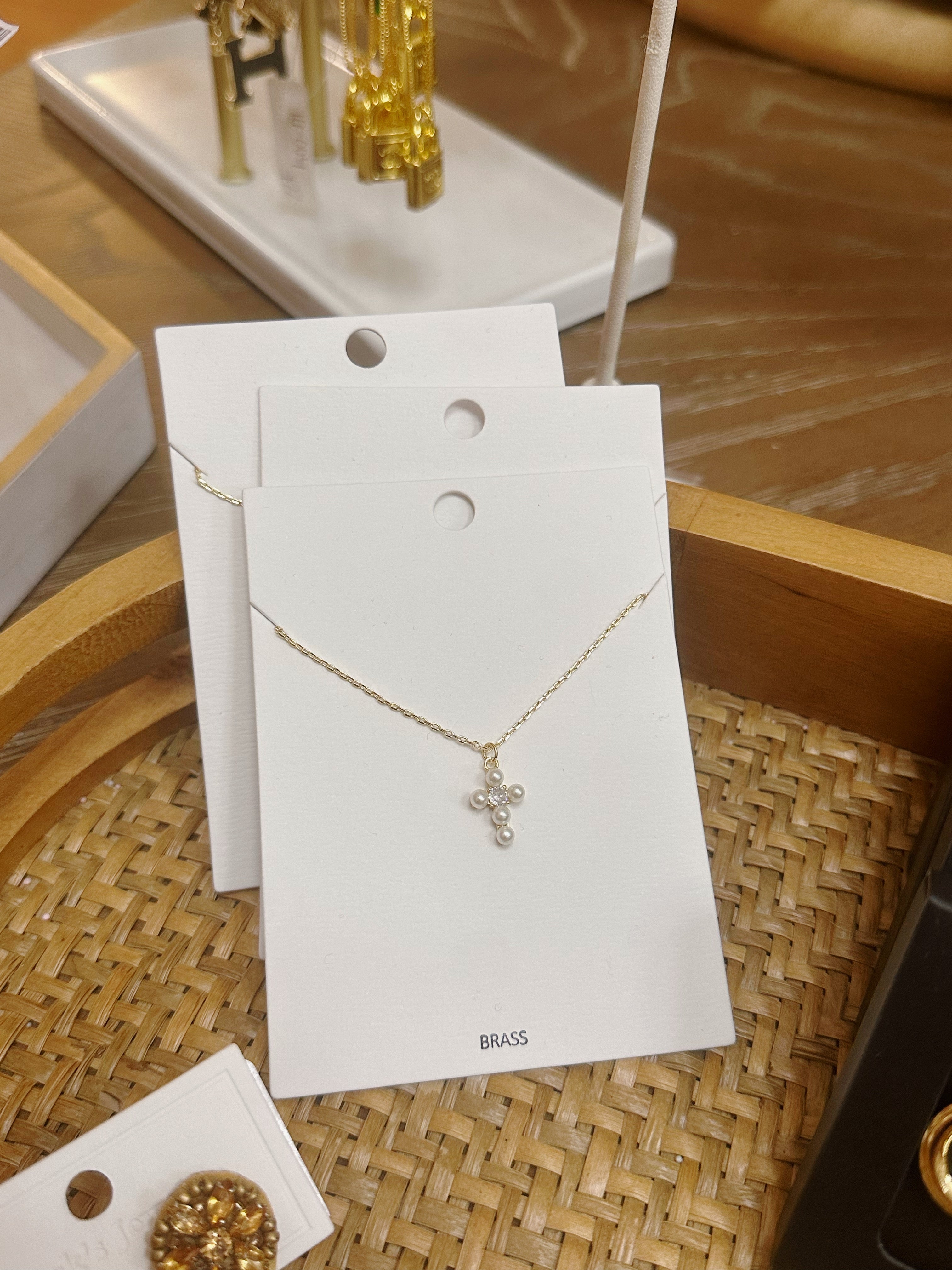 Pearl Cross Necklace