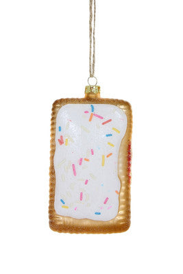 Pop Tart Glass Glass Ornament