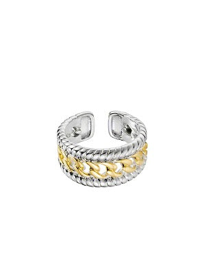 Adjustable Two Toned Chain Ring