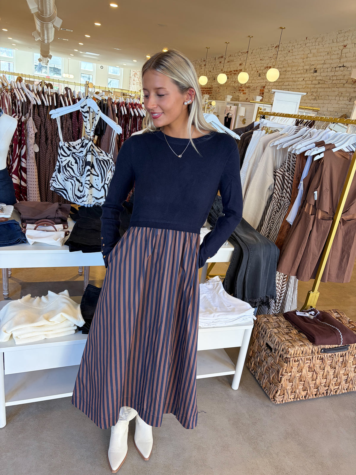 Carol Long Sleeve Midi