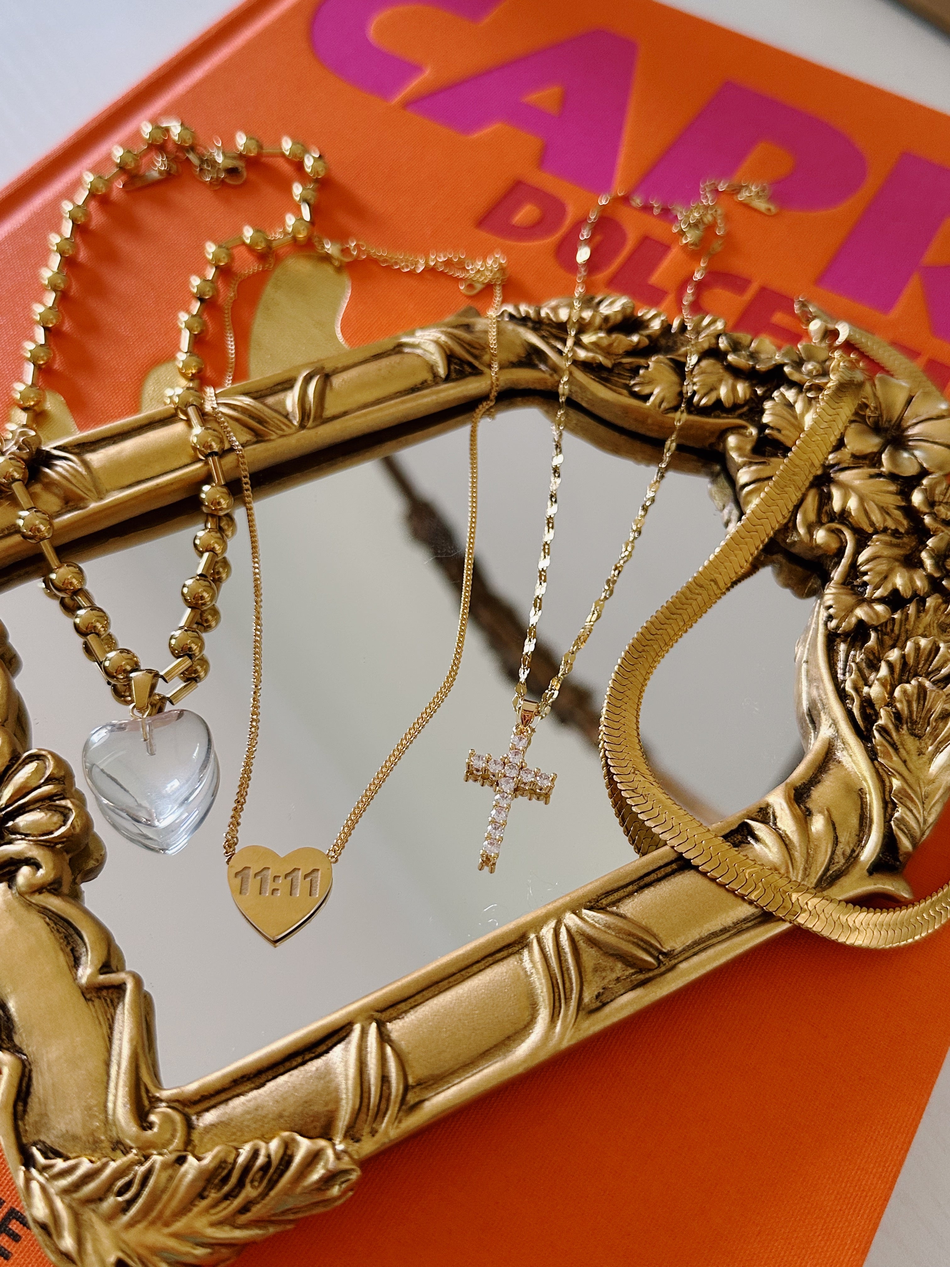 Gold Herringbone Necklace