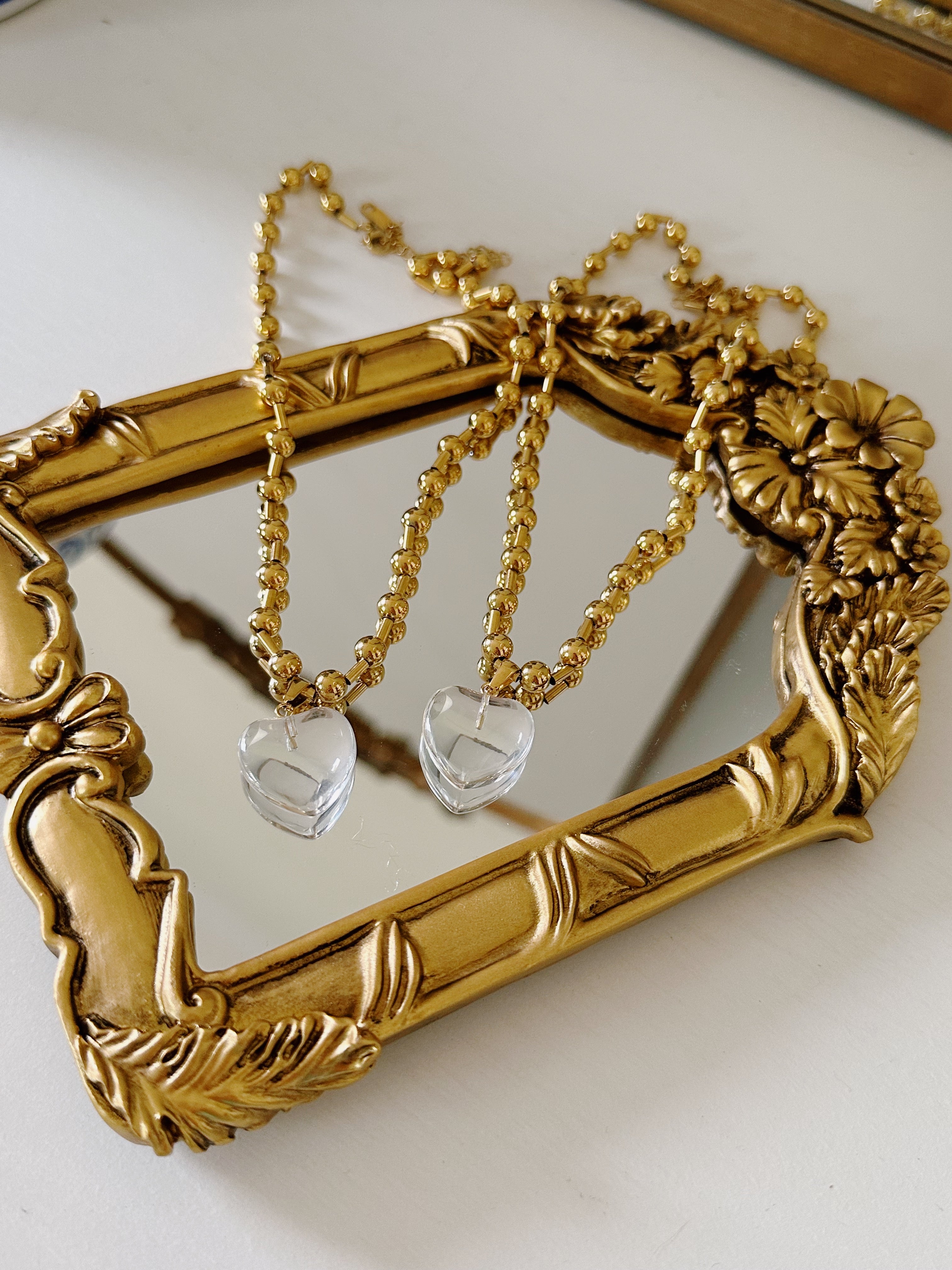 Clear Heart Necklace