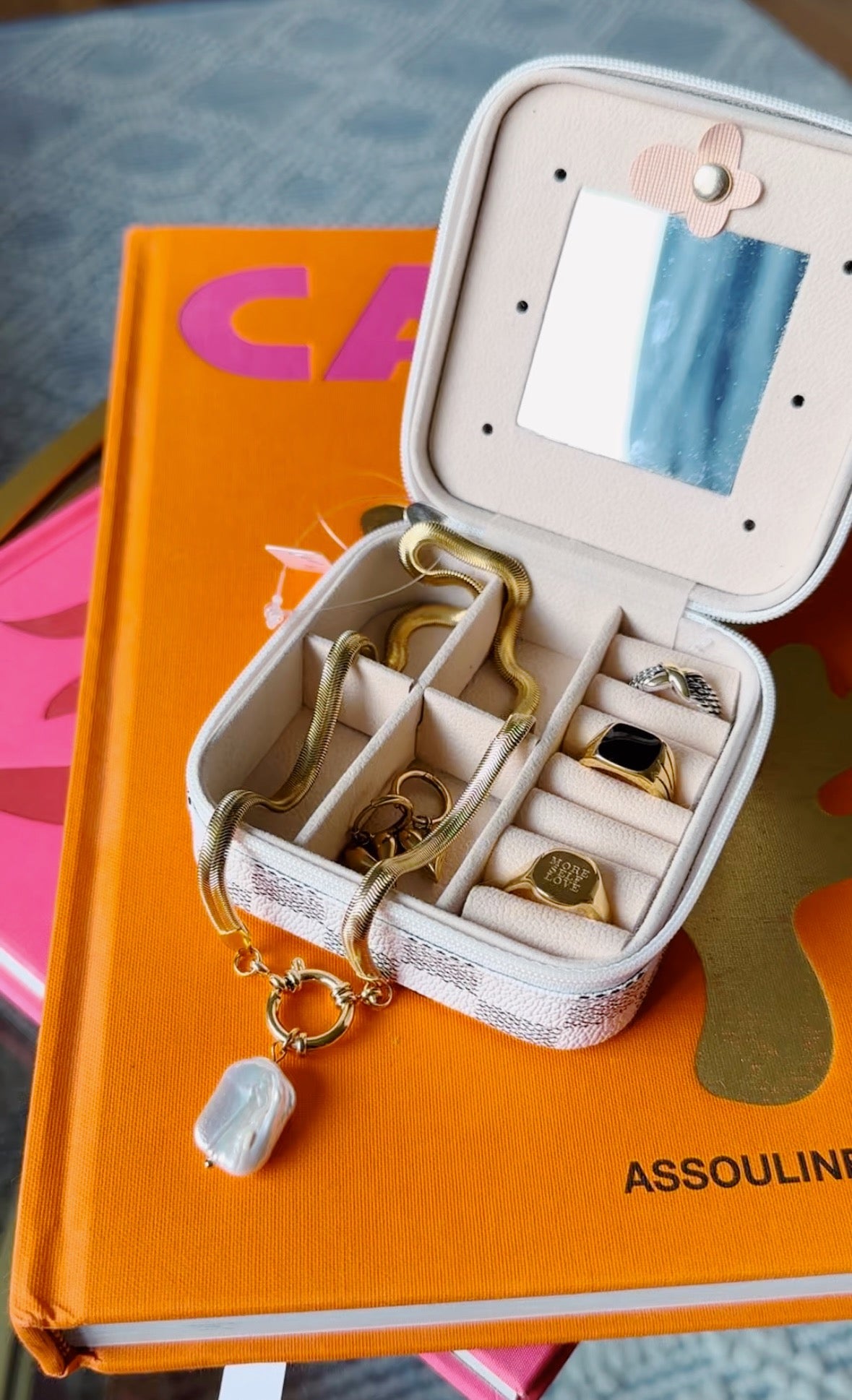 Checkered Travel Jewelry Boxes