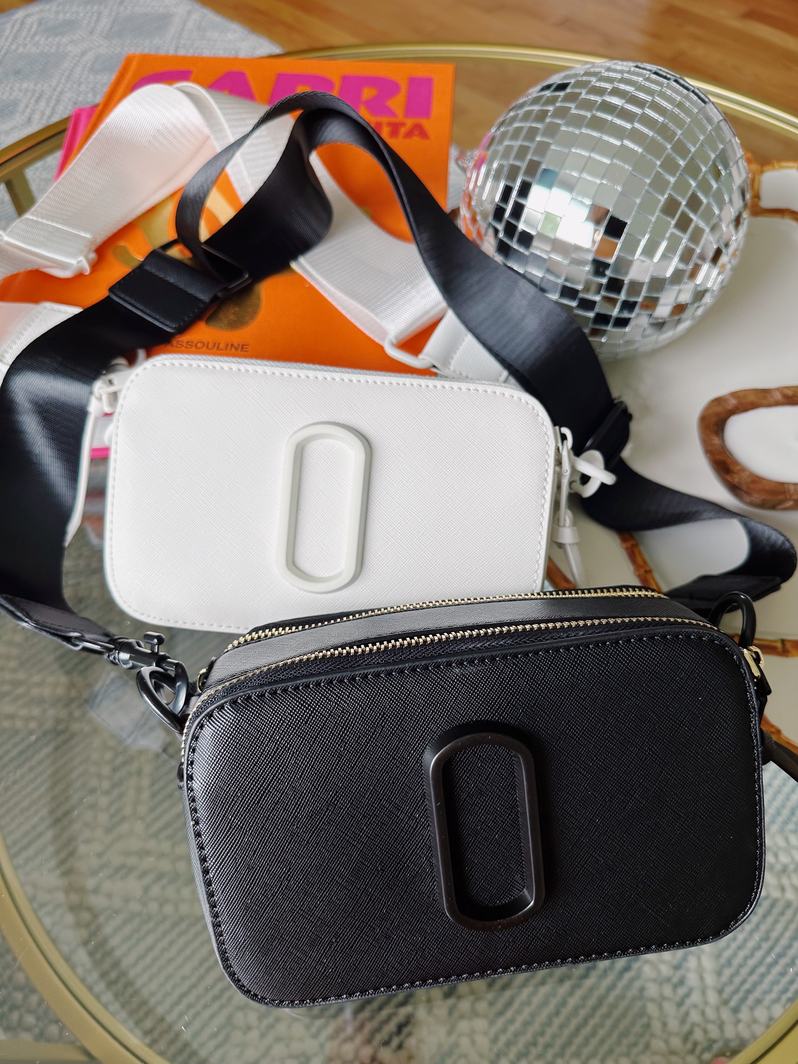 SoHo Bag - Regular Strap - White & Black