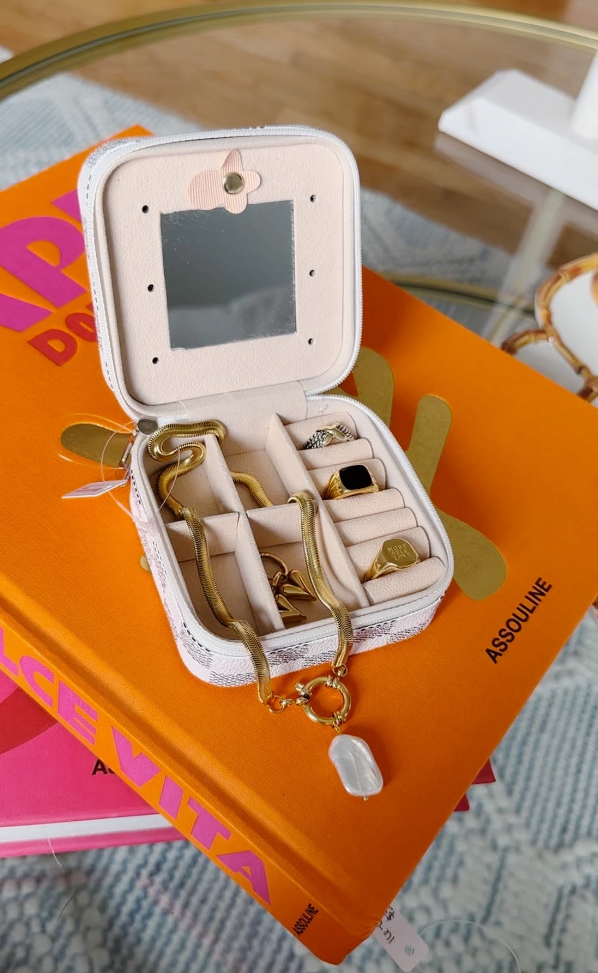 Checkered Travel Jewelry Boxes