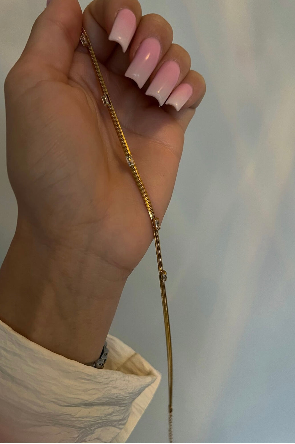 Hailey Necklace - White & Emerald