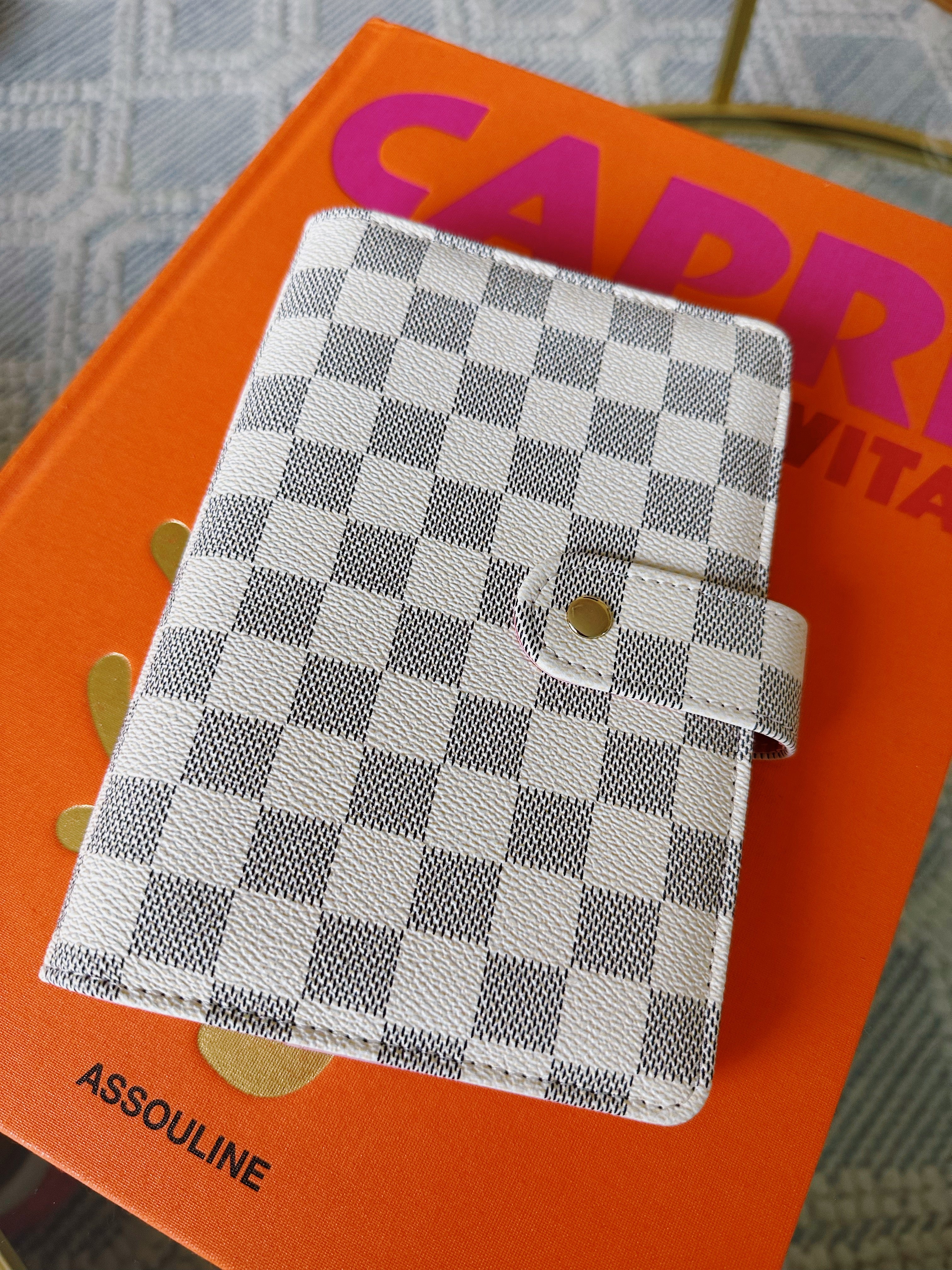 Checkered Notebook Planner - Cream