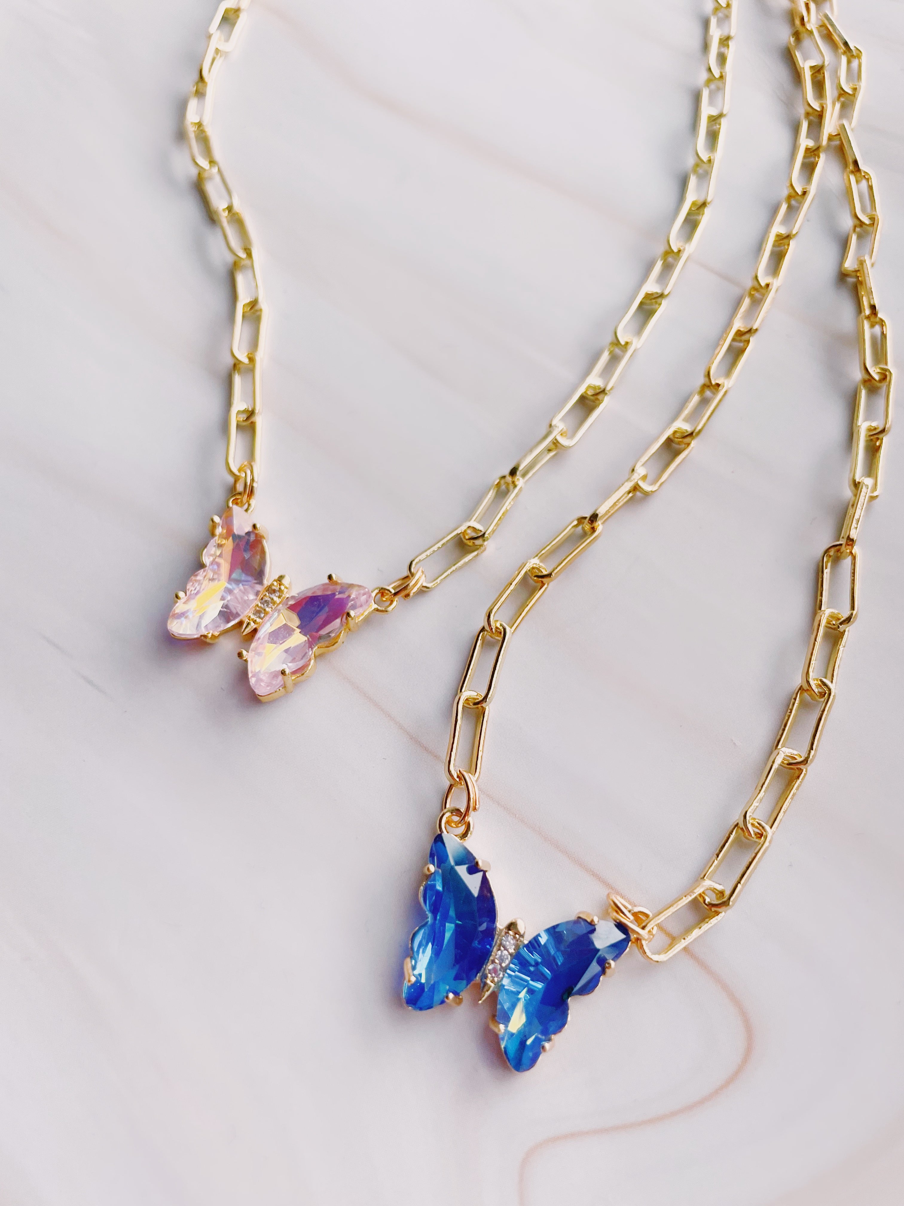 Butterfly Gem Necklace