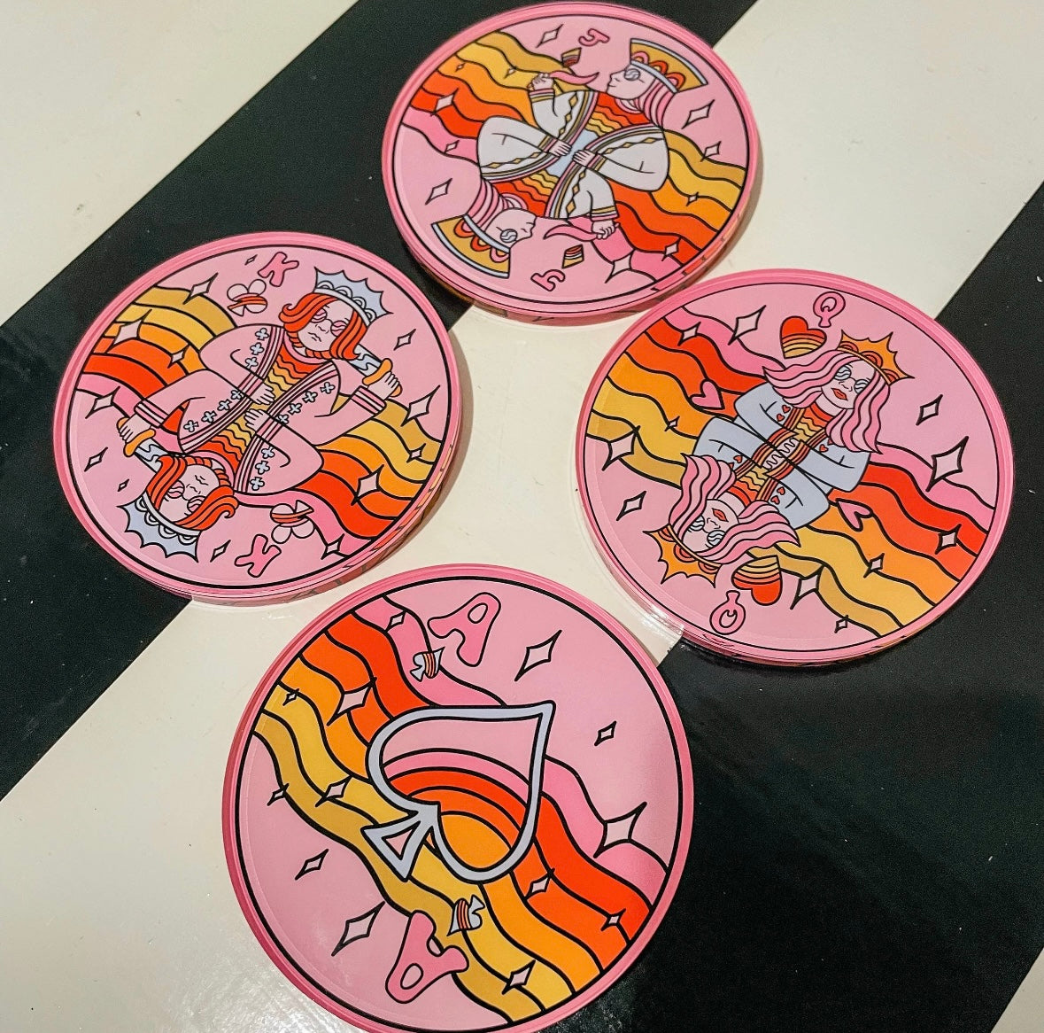 Royal Flush Coasters - (set of 4)