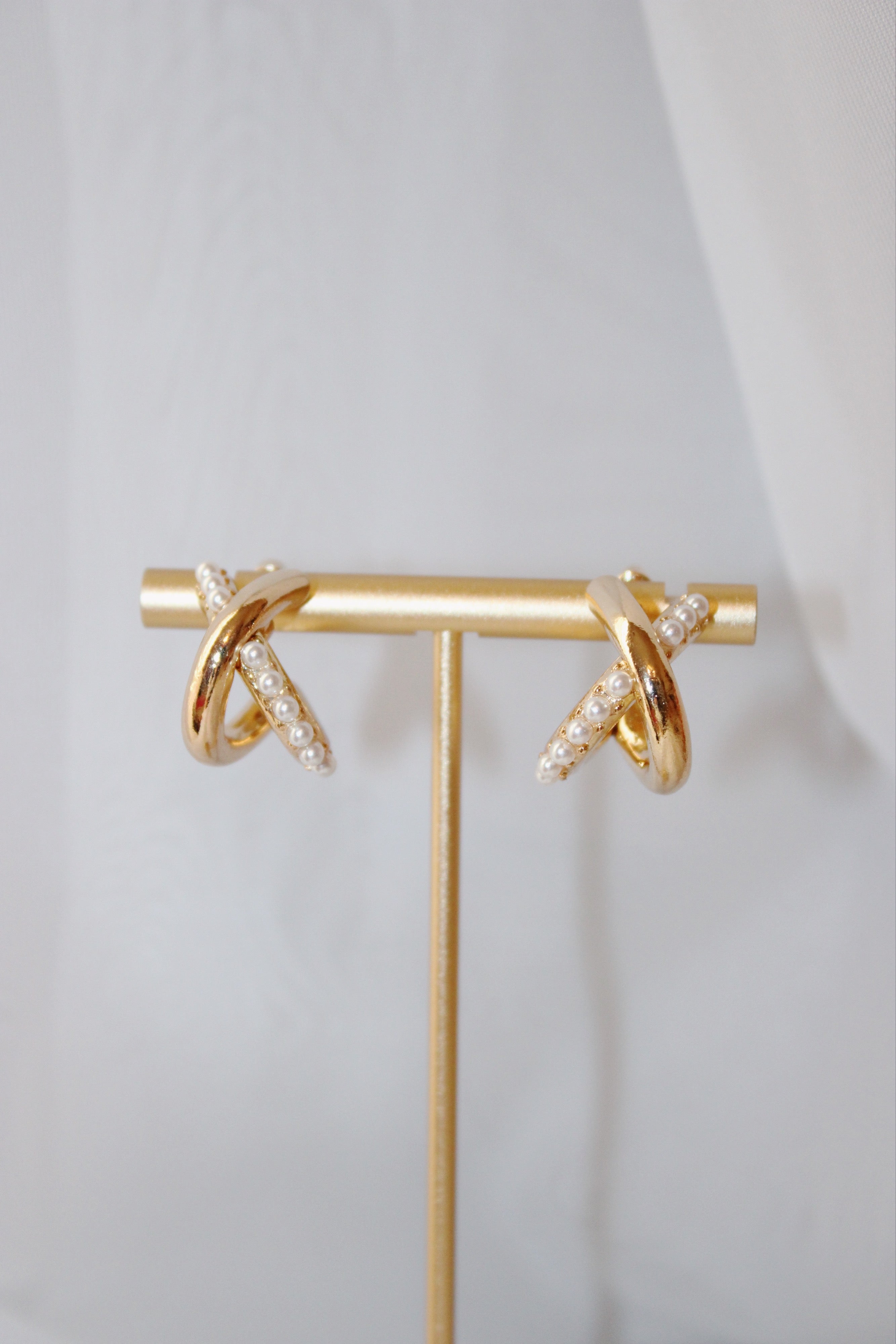 Coleridge Criss Cross Hoop Earrings