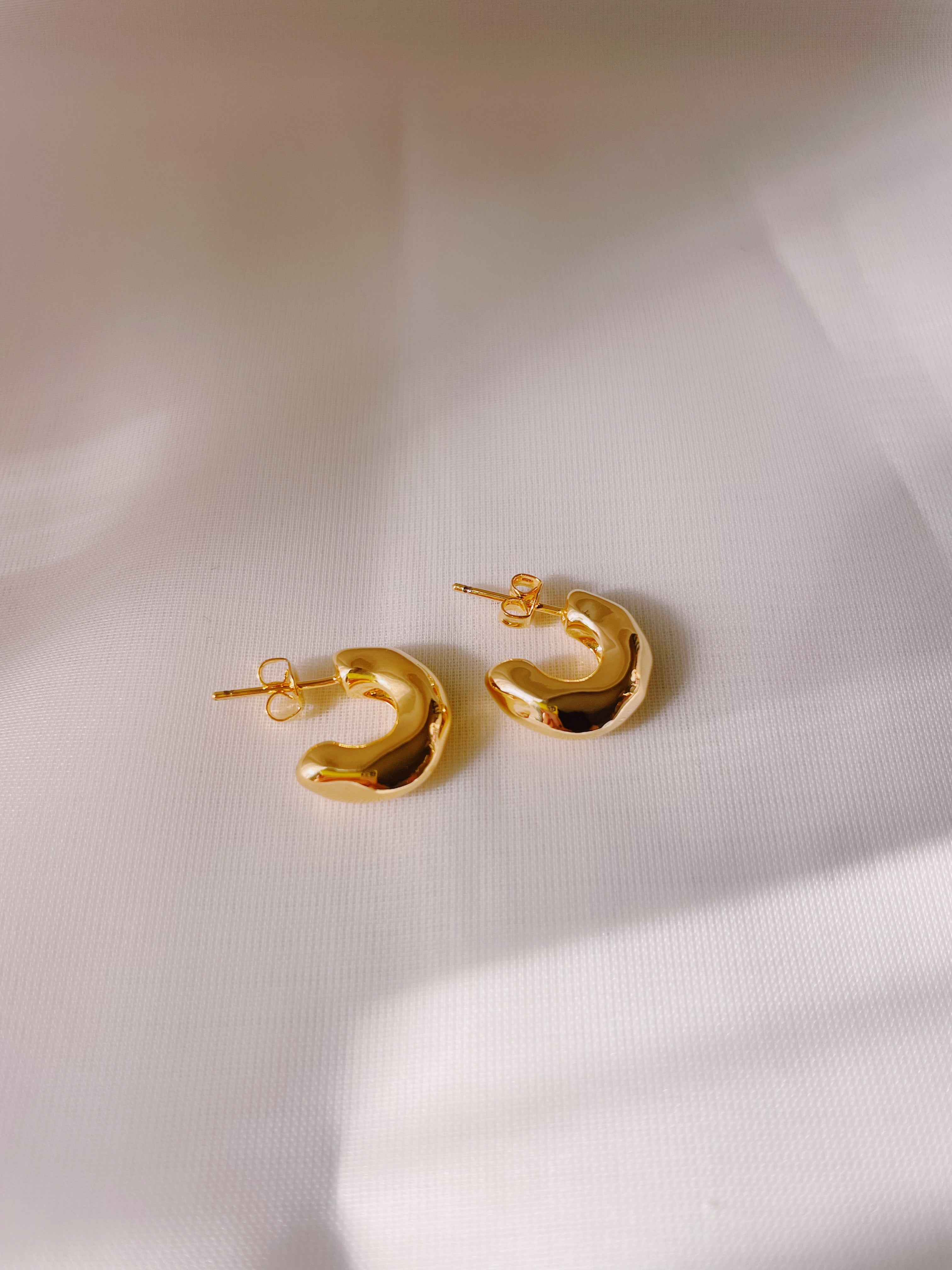 14 Karat Gold Dipped Hoops